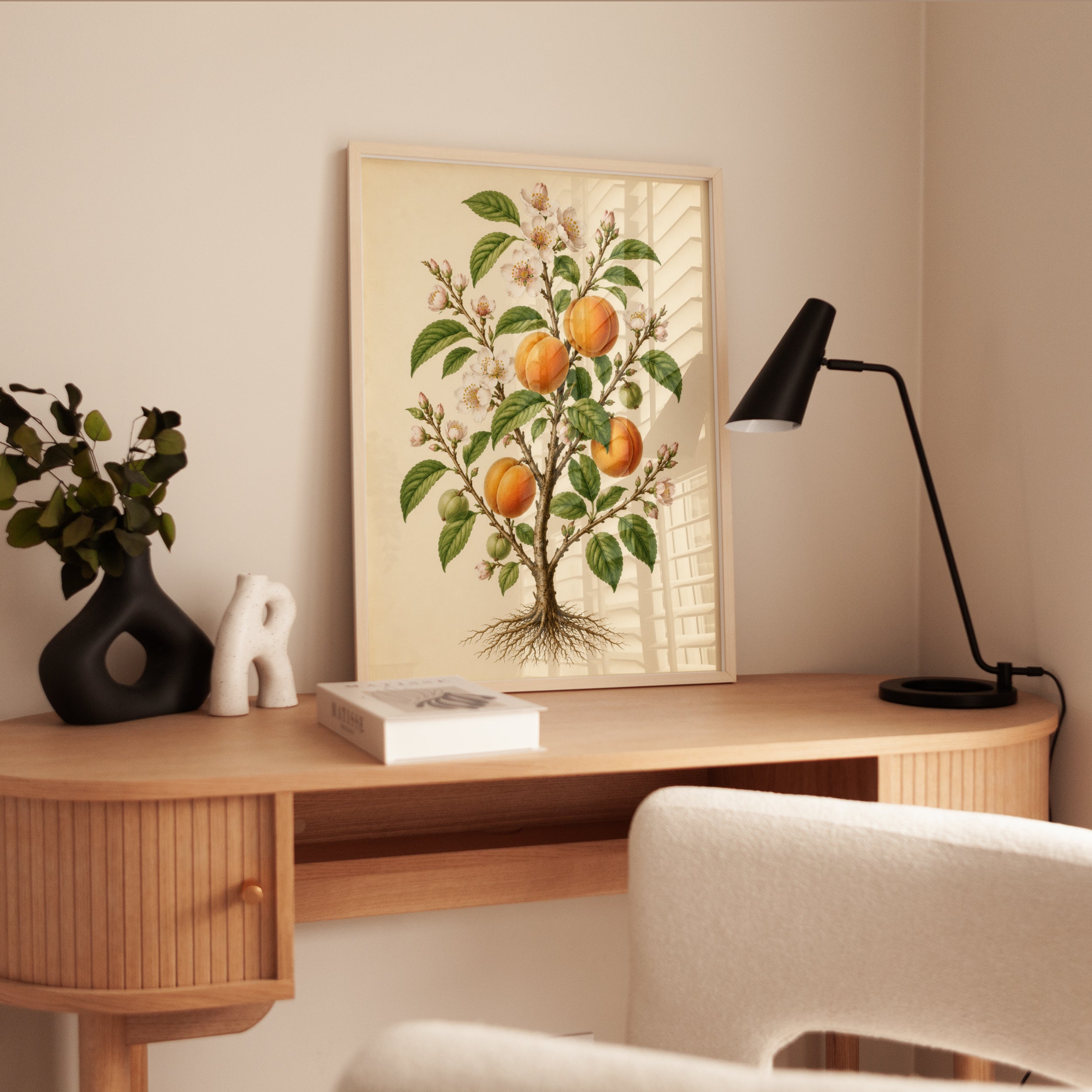Peach Tree Botanical Print: Vintage Scientific Illustration - interior