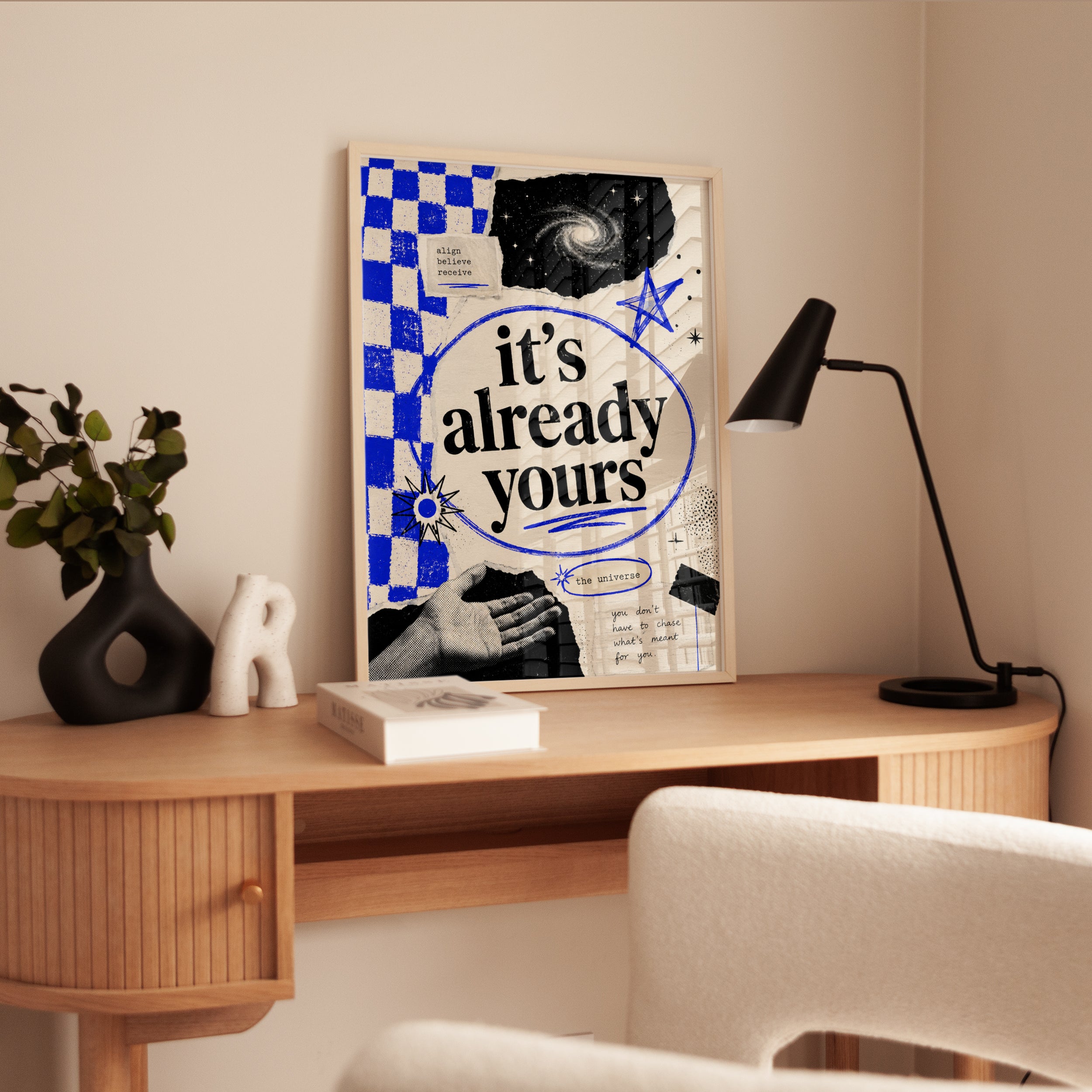 Manifestation Quote Print — It's Already Yours Typography - interior
