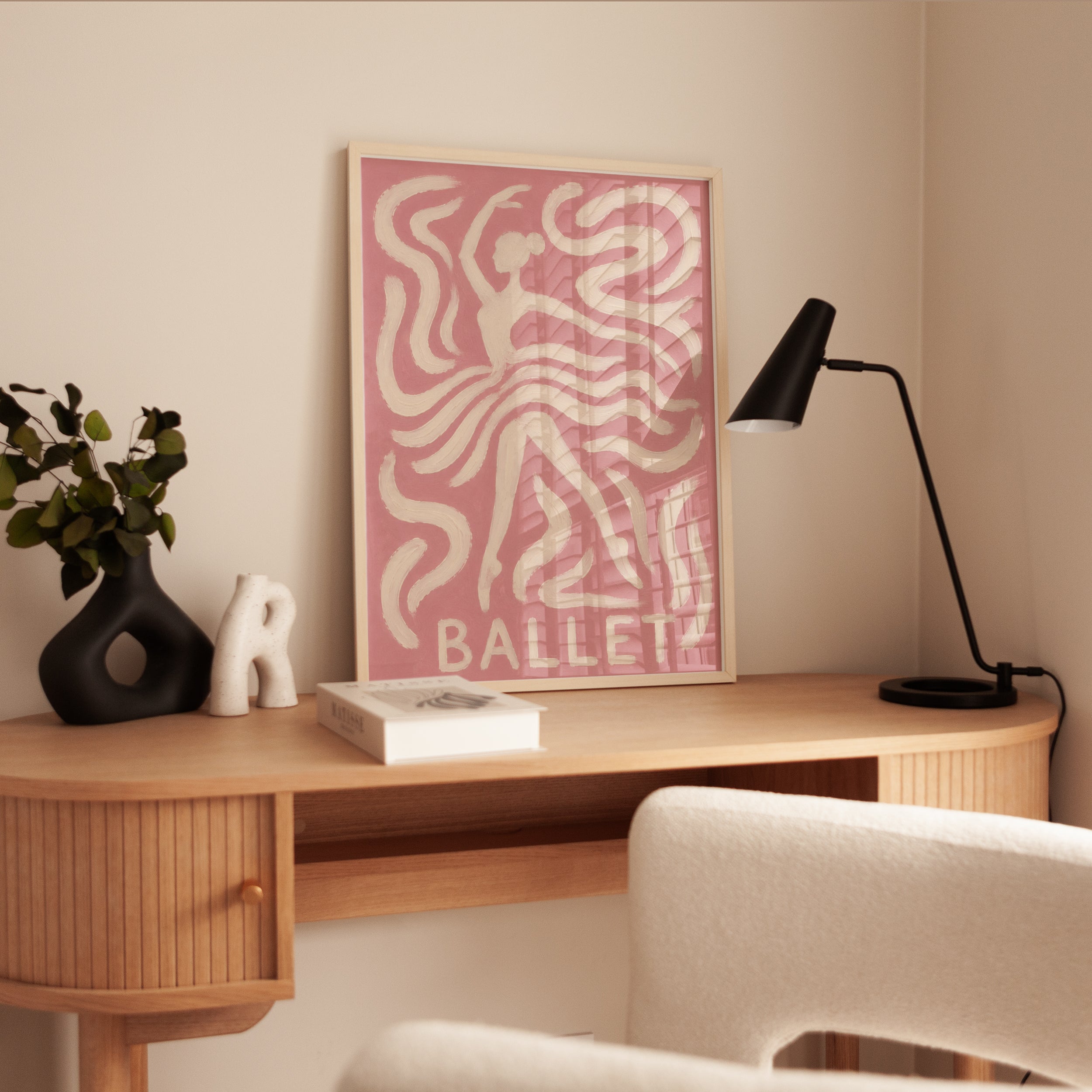 Ballet Dancer Silhouette Print - interior