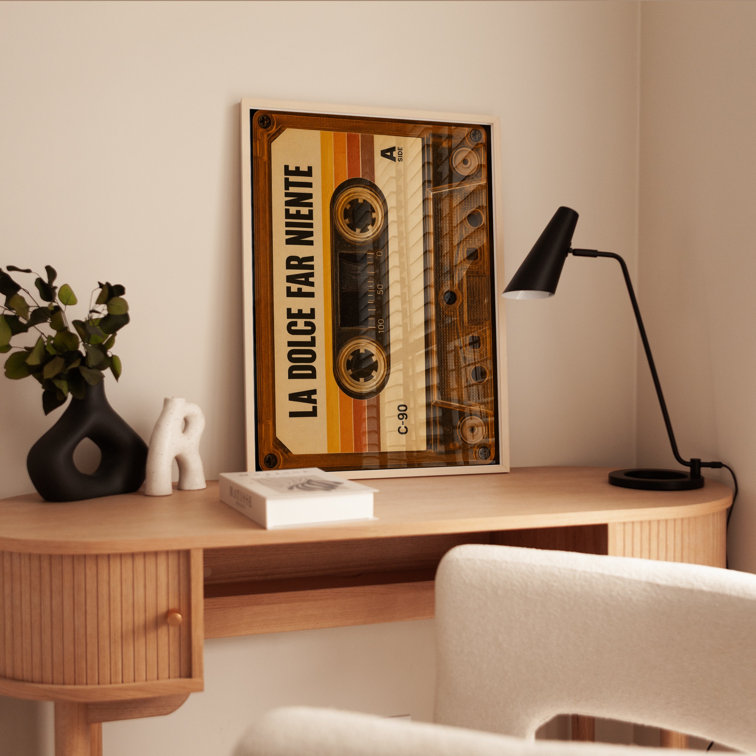 Retro Cassette Tape Print - interior