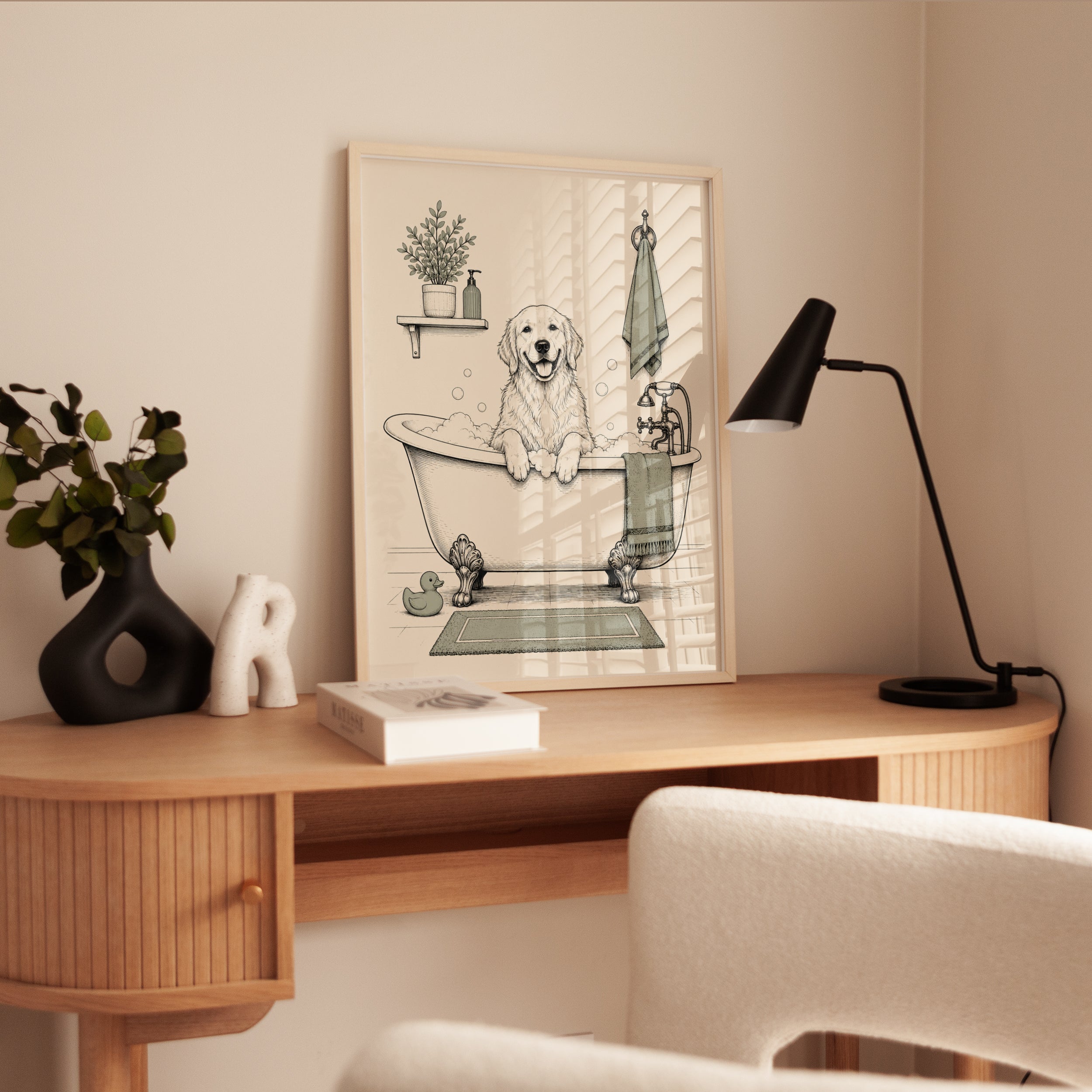 Dog Bathroom Wall Art - interior