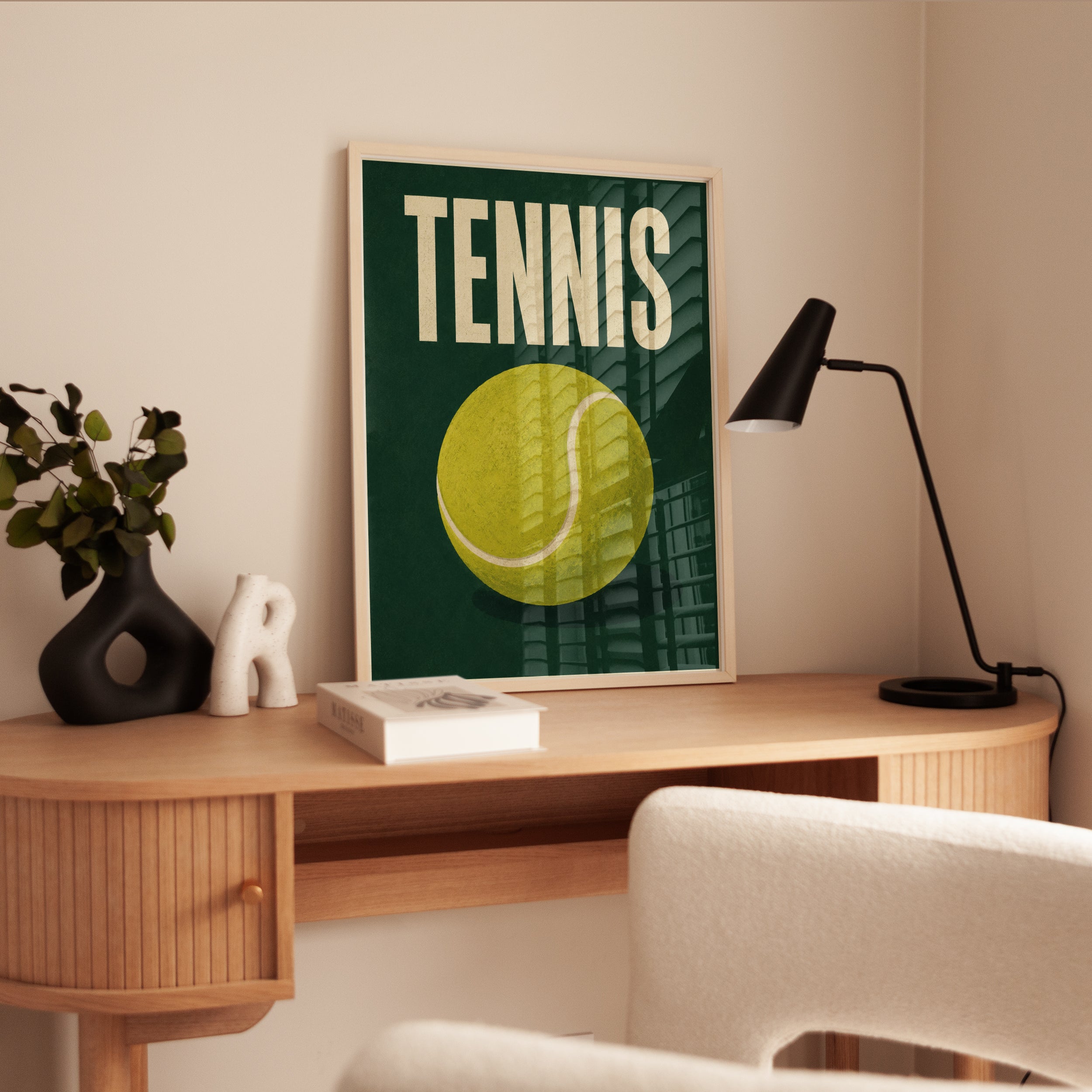 Tennis Wall Art – Retro Sports Poster - interior