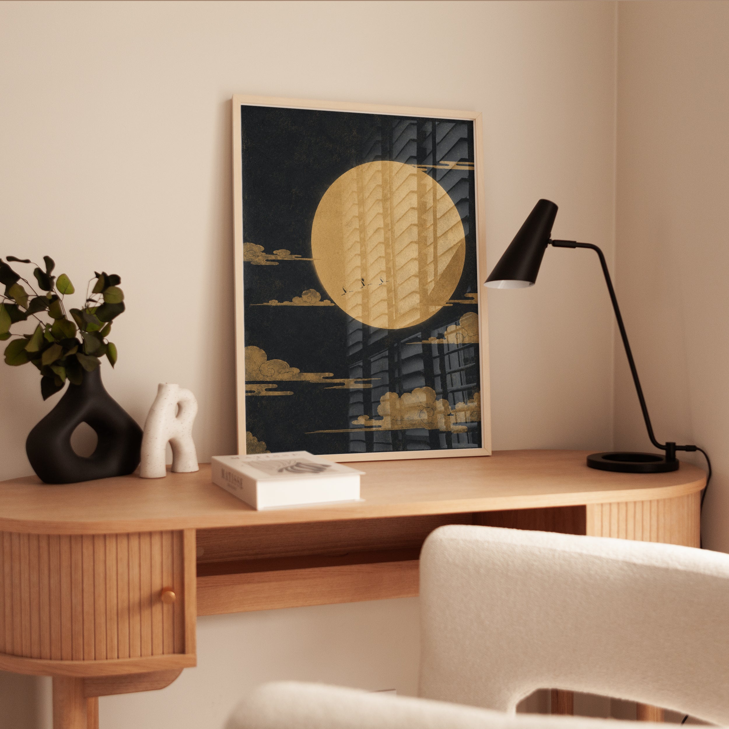 Japanese Moon Print - interior