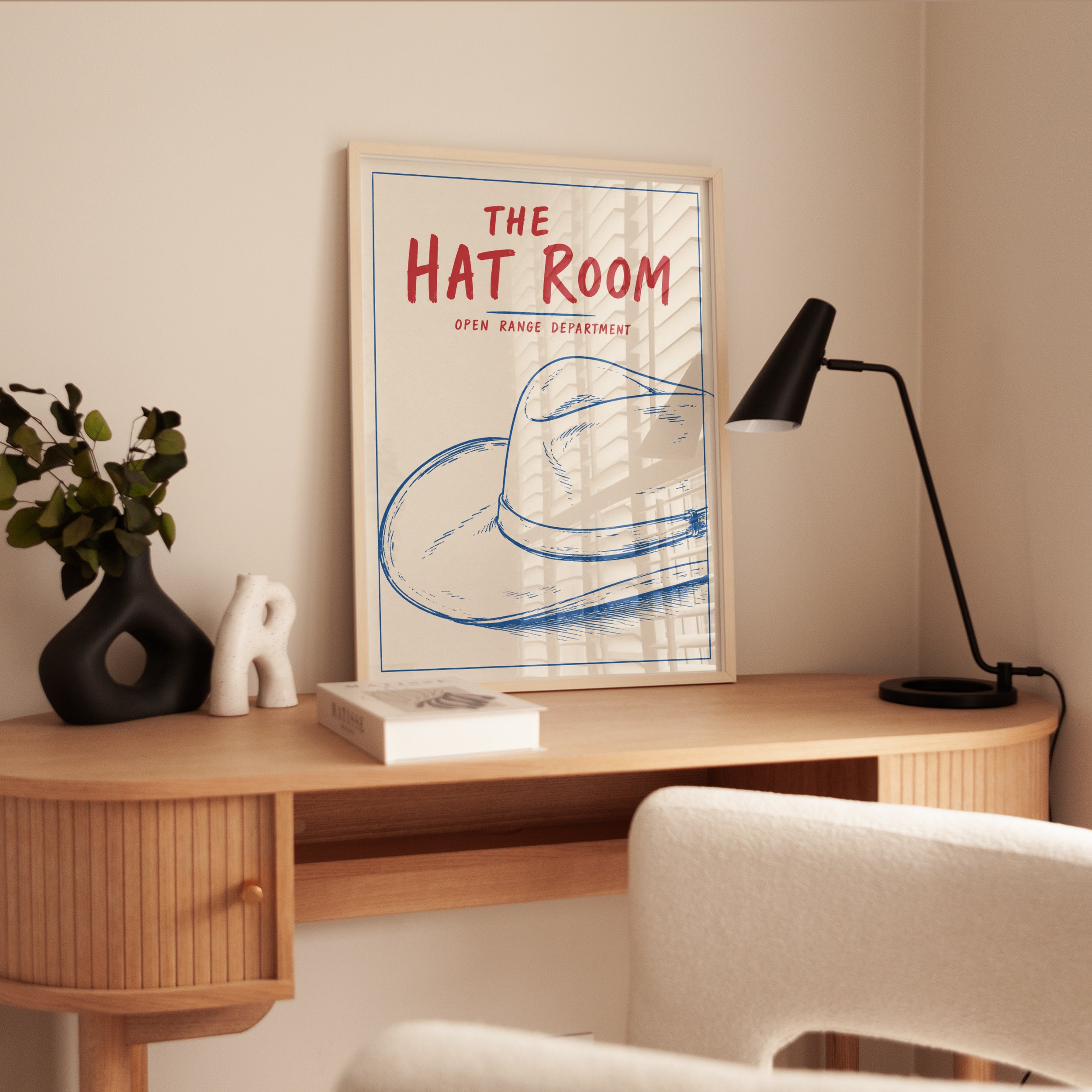 Retro Hat Poster – Vintage Western Wall Art - interior