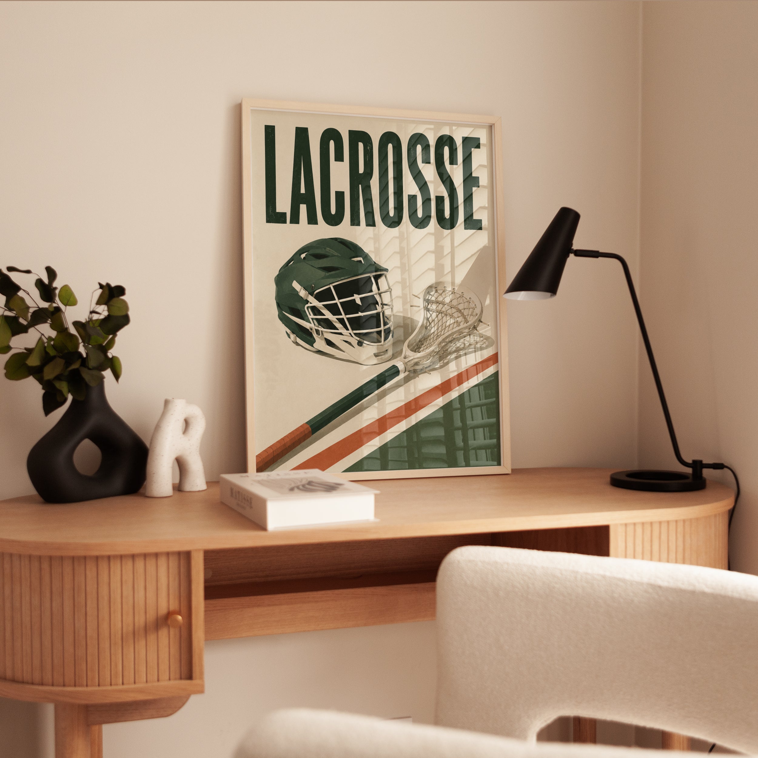 Lacrosse Wall Art – Vintage Sports Print - interior