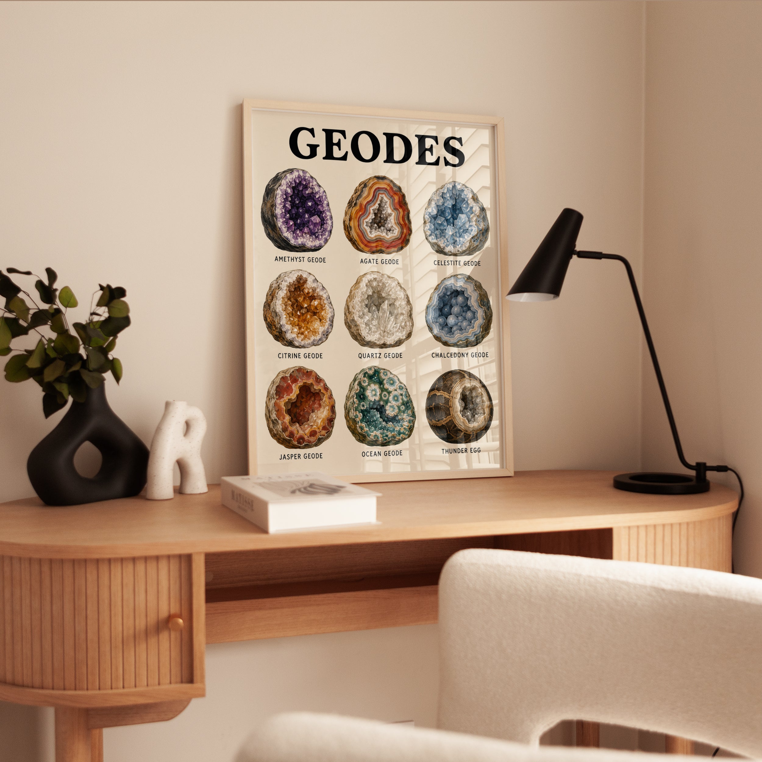 Geodes Educational Print — Vintage Science Illustration - interior