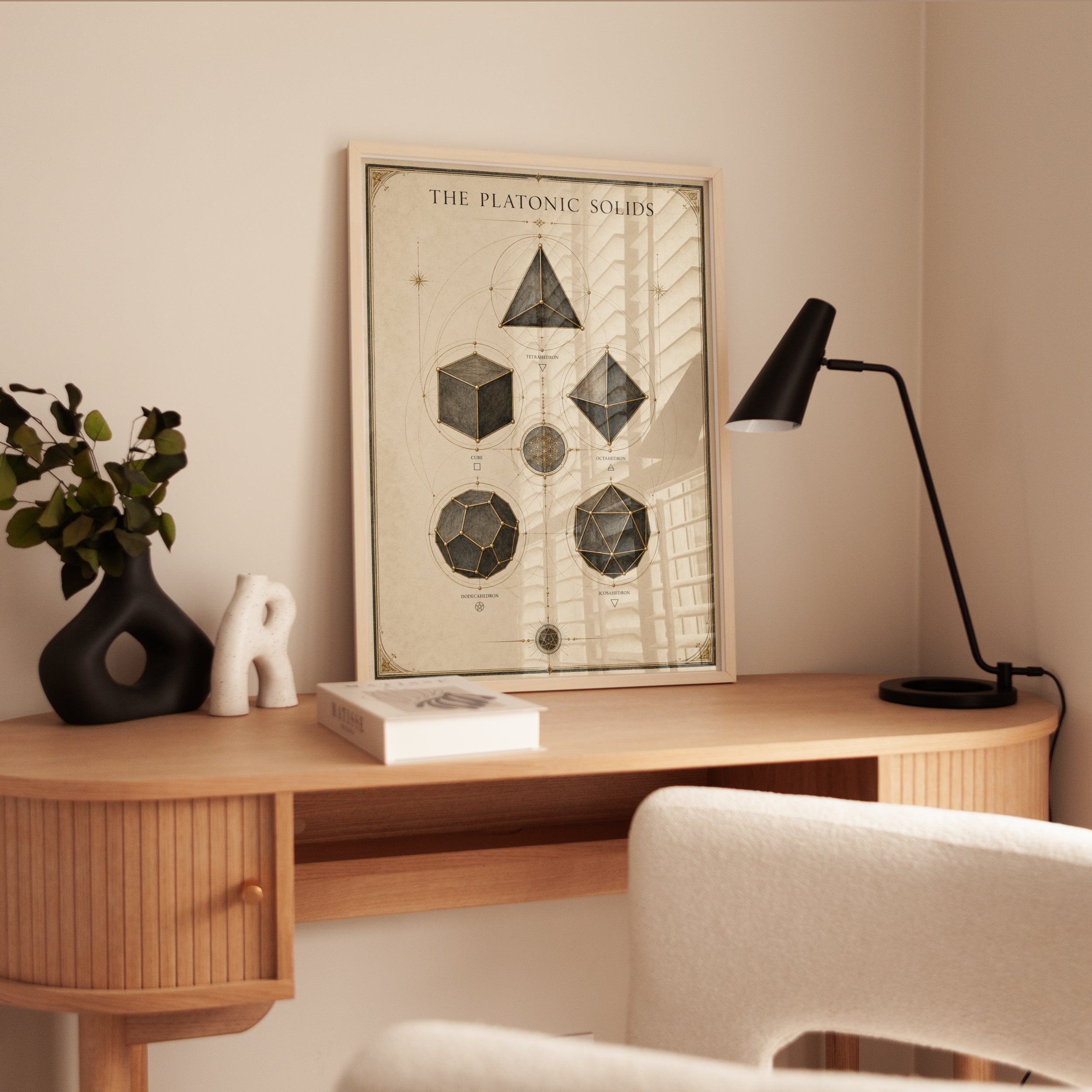 Platonic Solids Print – Sacred Geometry - interior