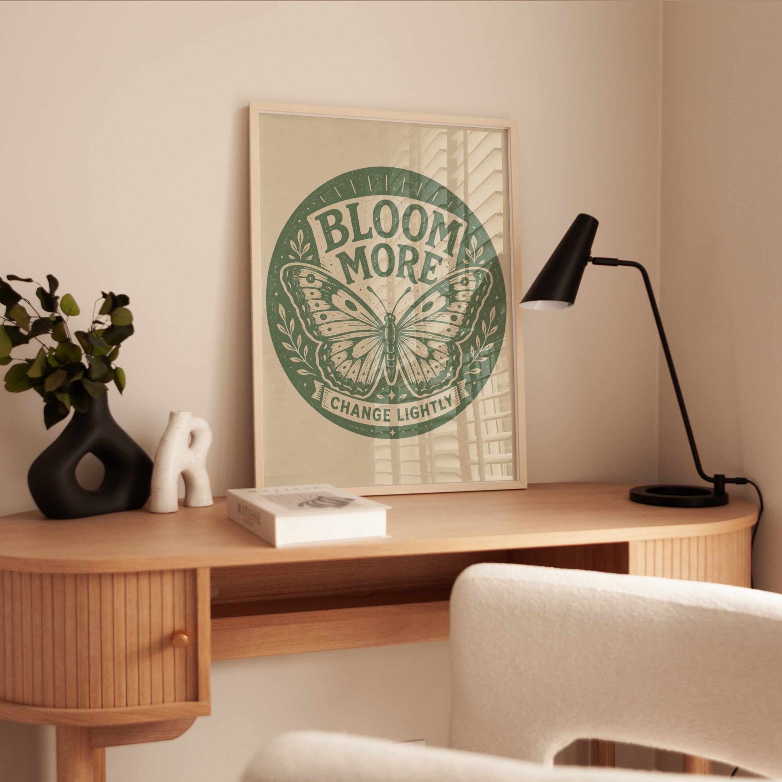 Motivational Wall Art: Butterfly Illustration - interior