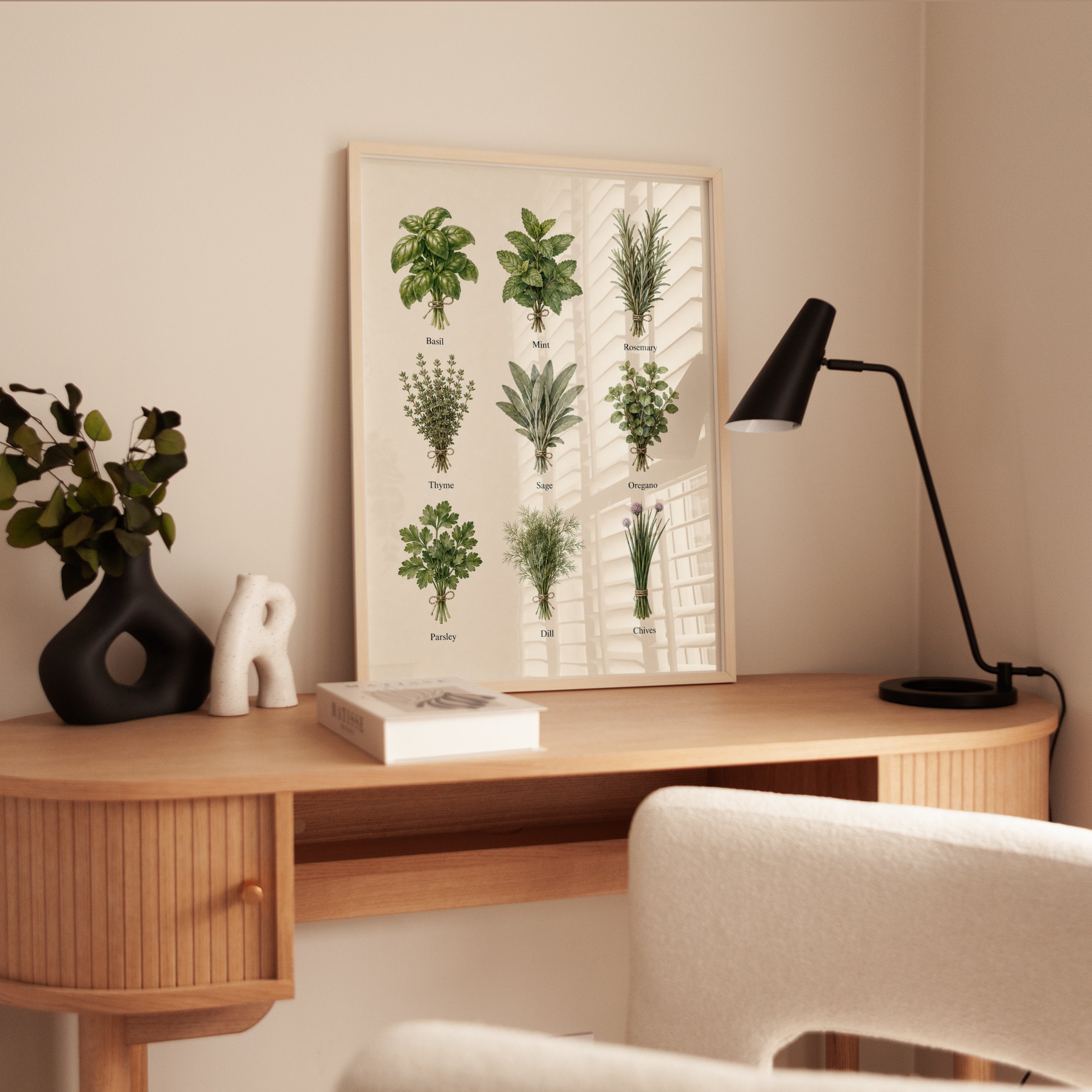 Herb Wall Art – Kitchen Botanical Print - interior