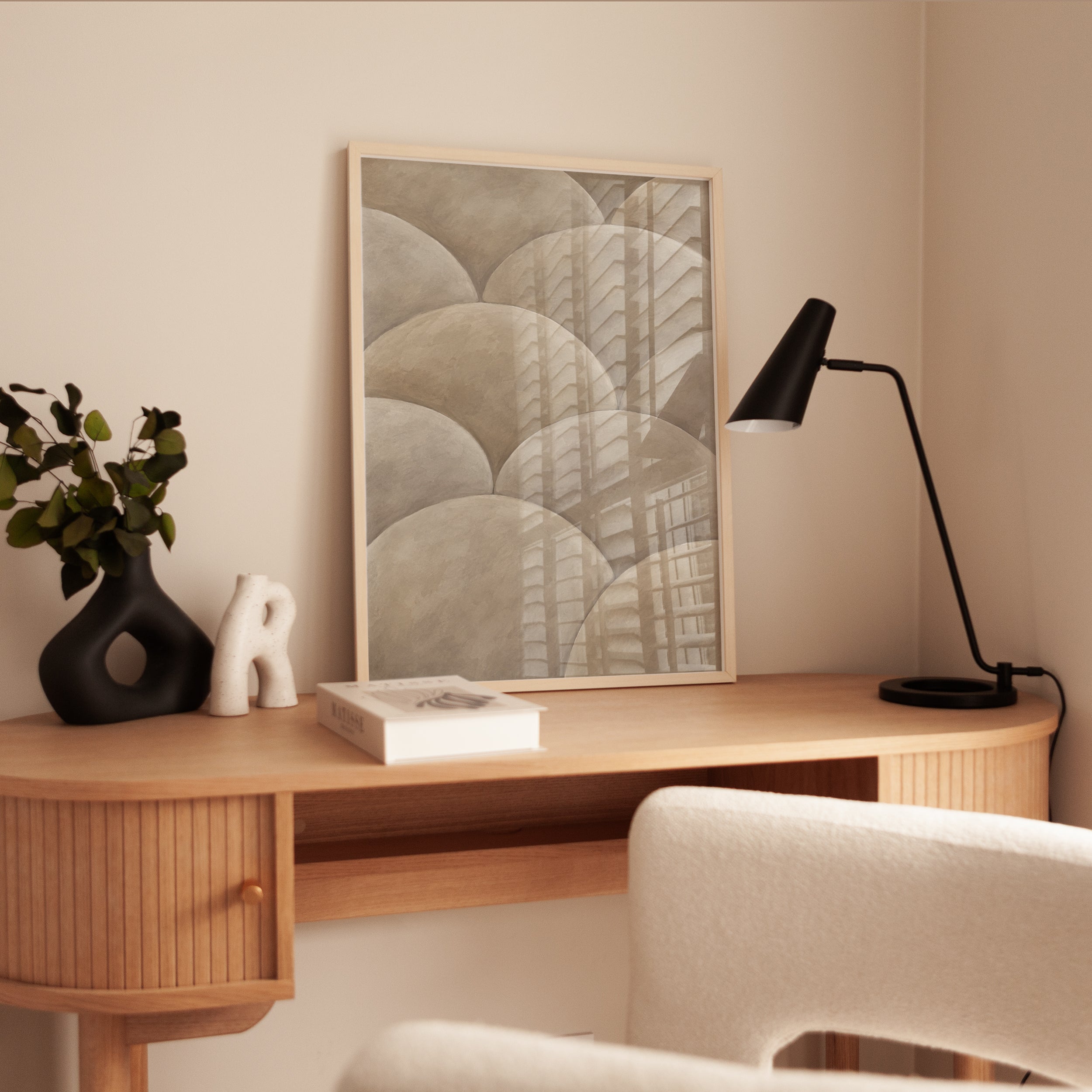Abstract Scallop Wall Art - interior