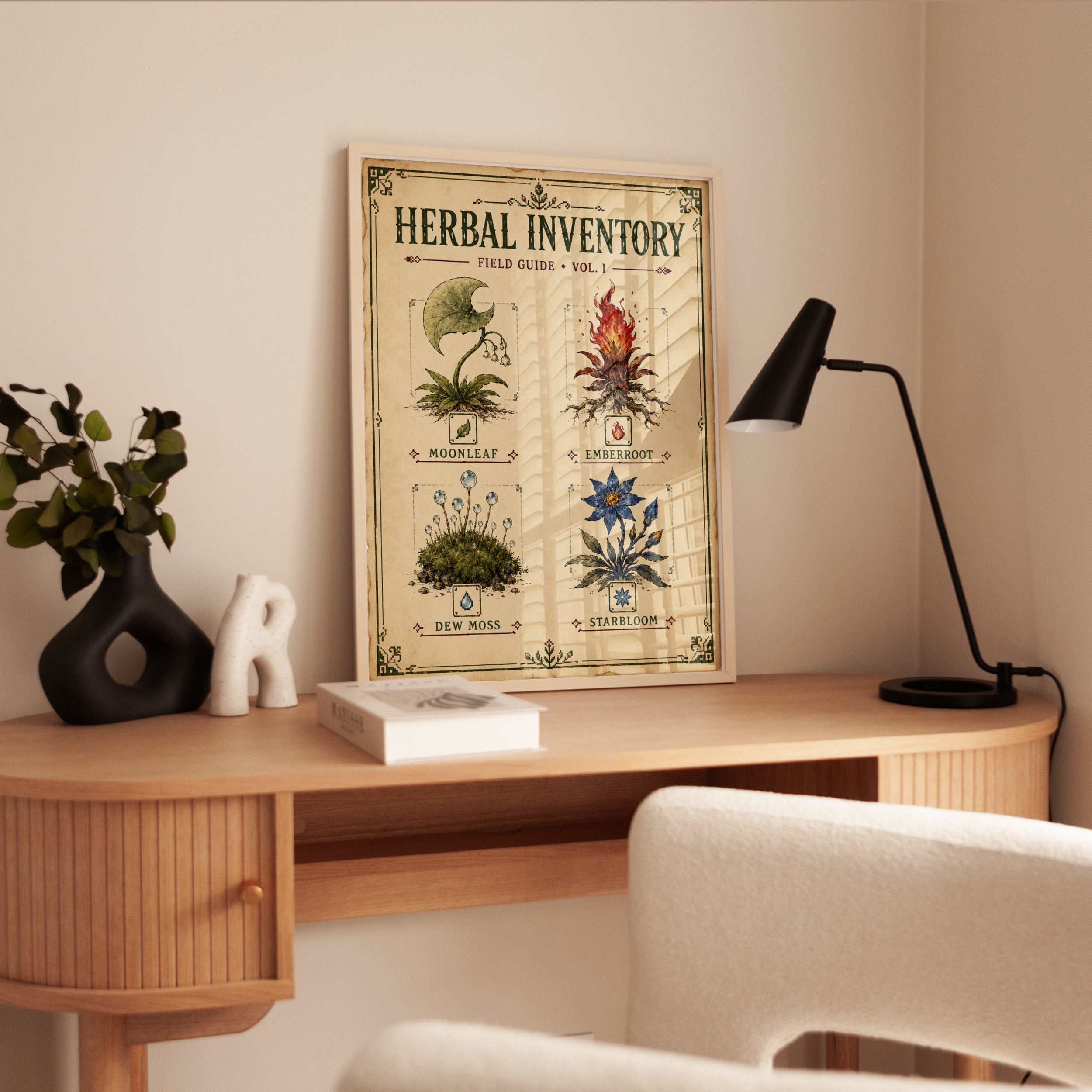 Herbal Field Guide Poster - interior