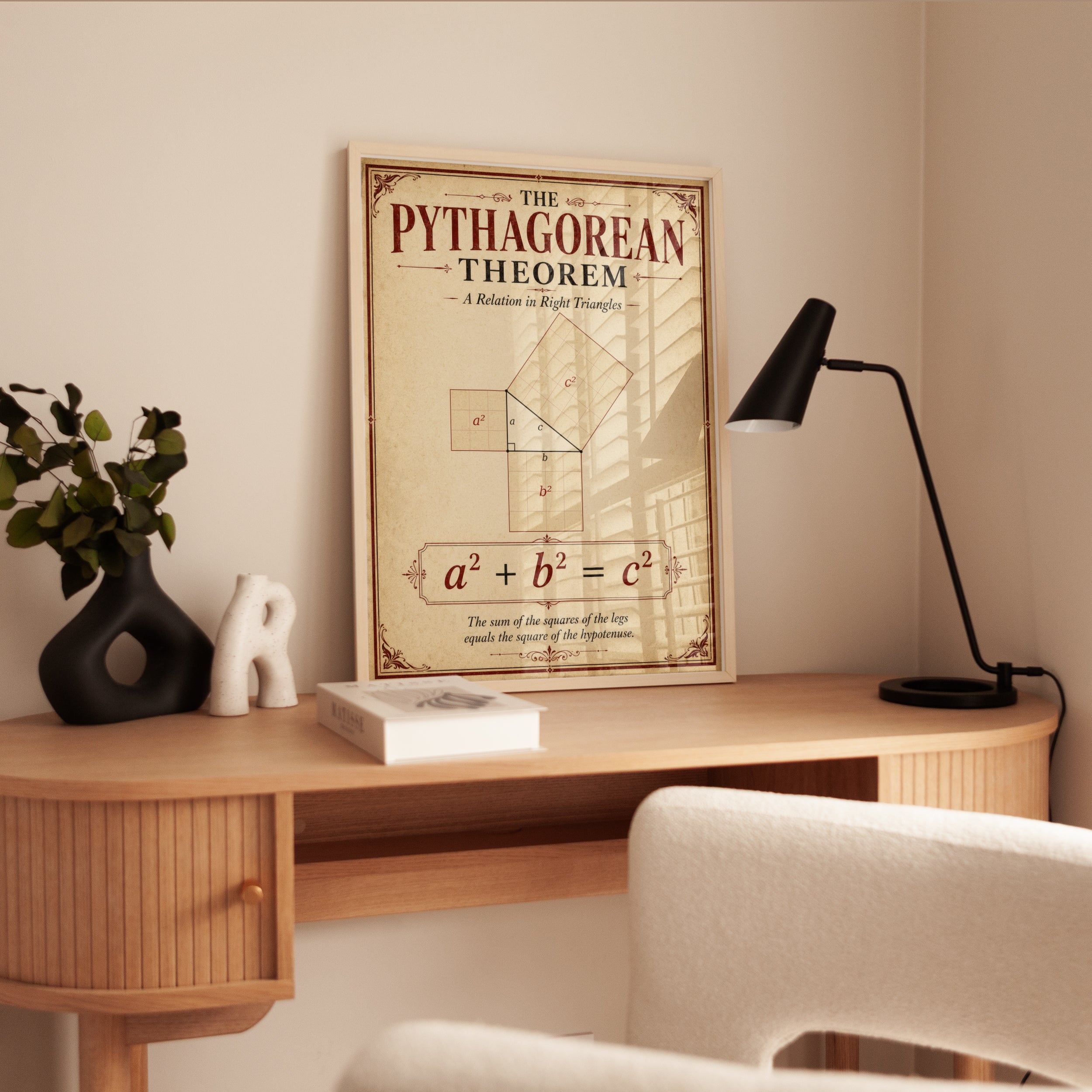 Educational Math Poster: Pythagorean Theorem - interior