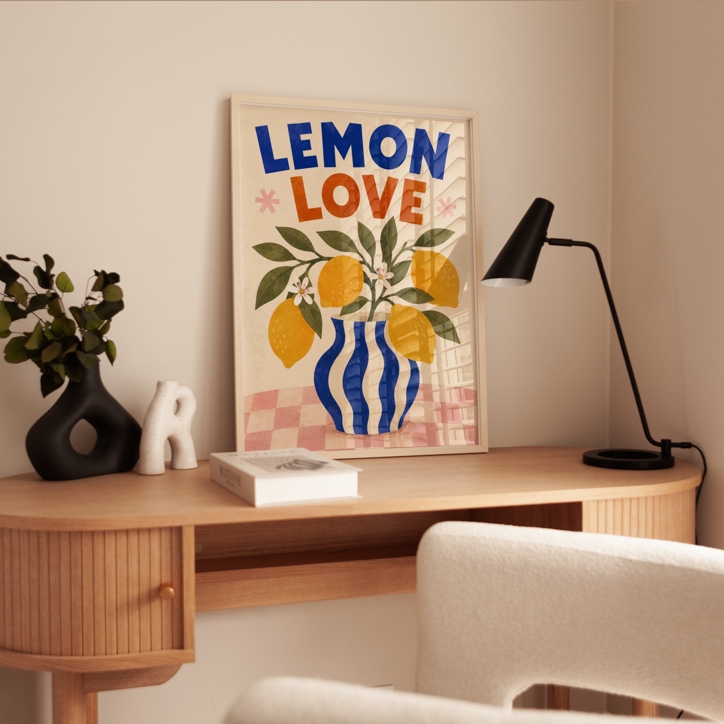 Lemon Kitchen Wall Art – Citrus Print - interior