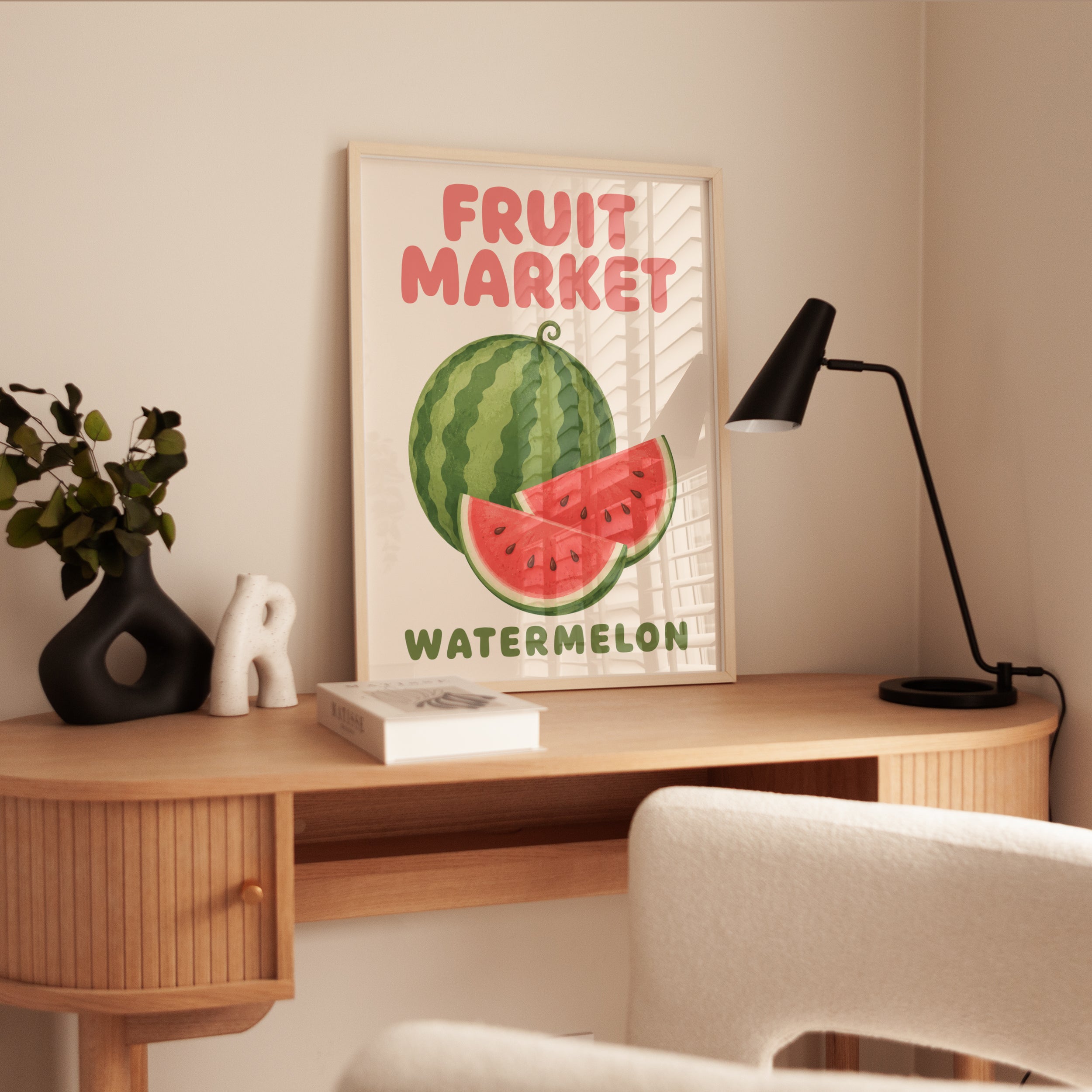 Watermelon Kitchen Print – Fruit Market Wall Art - interior