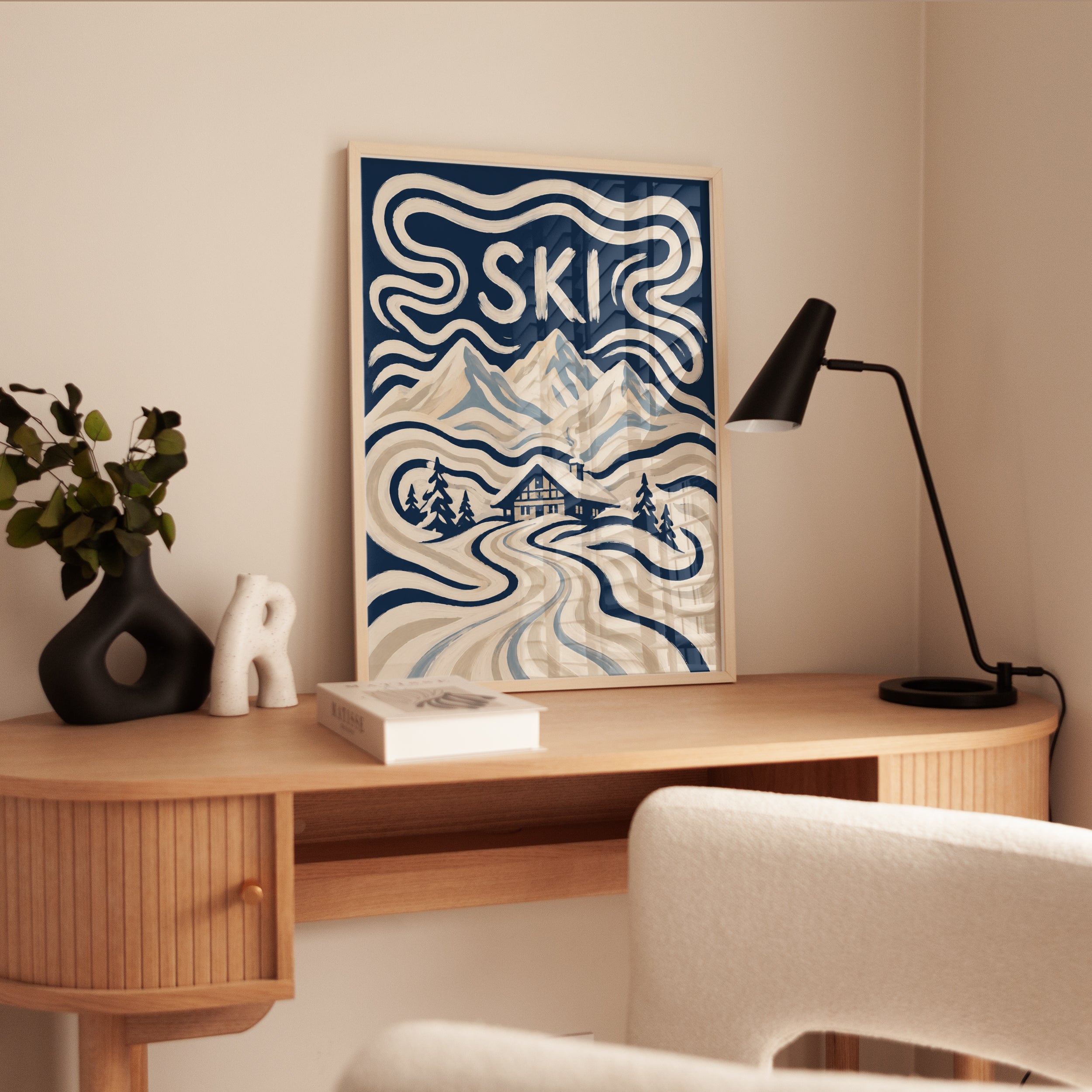 Ski Poster – Vintage Mountain Wall Art - interior