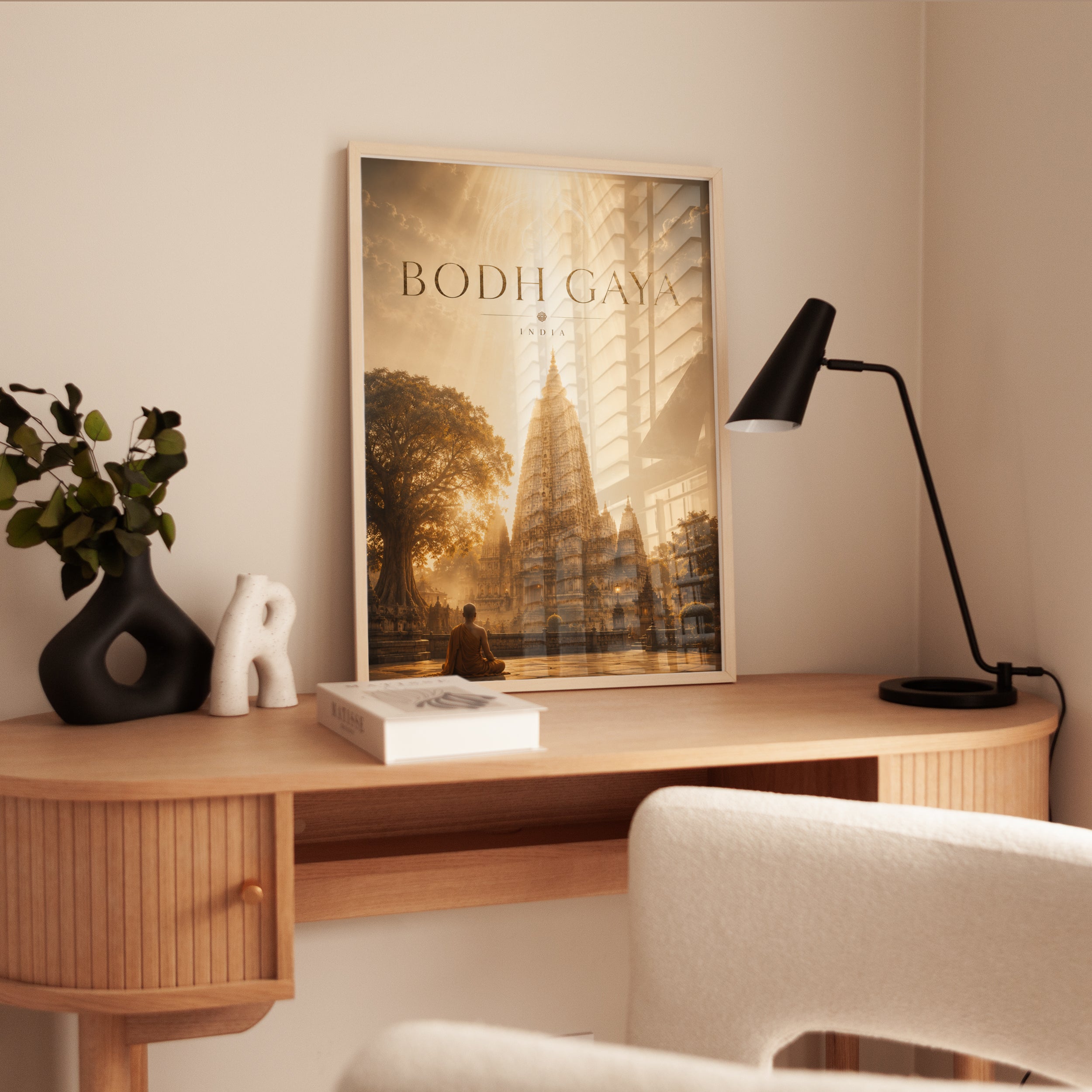 Bodhi Gaya Travel Poster – India Wall Art - interior