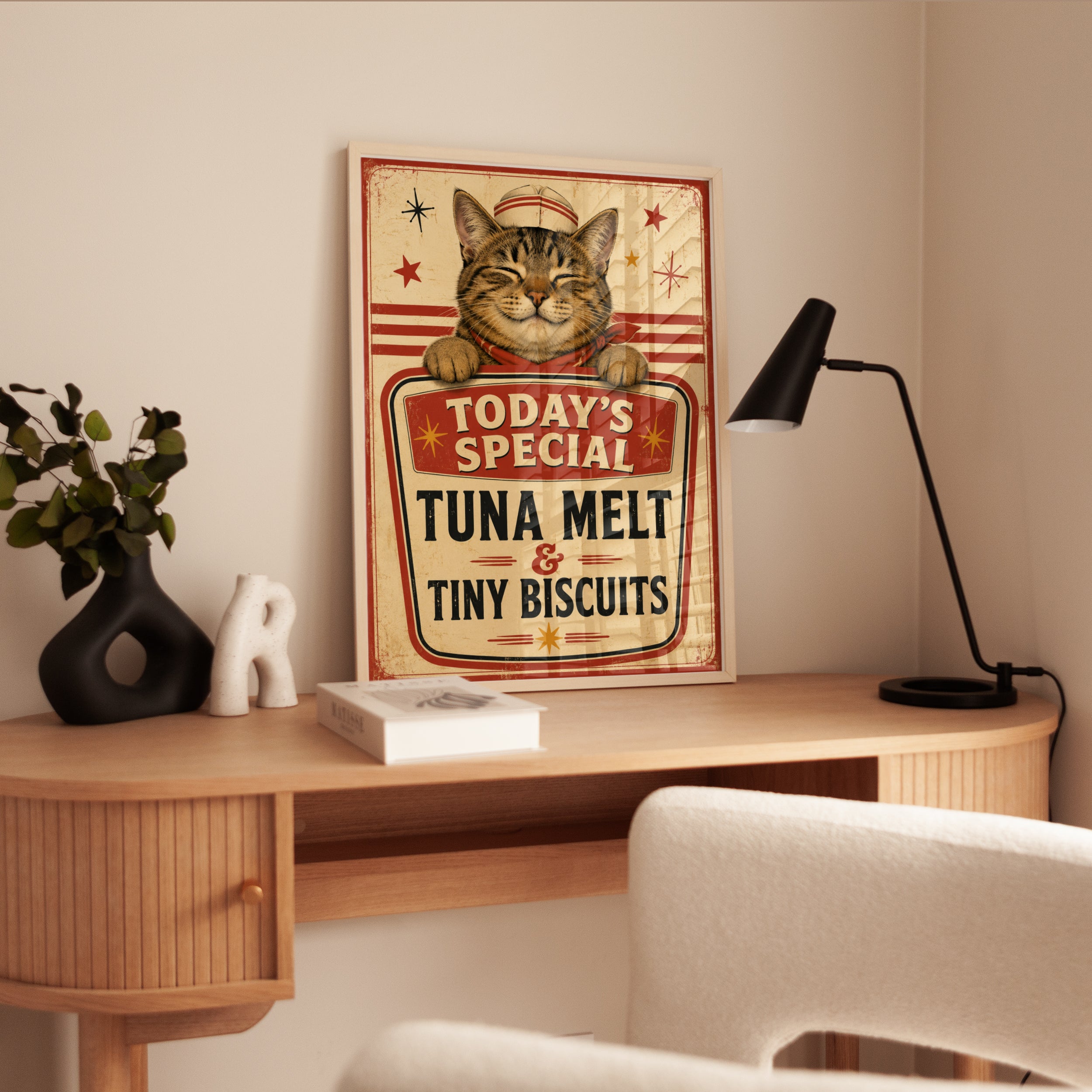 Vintage Cat Sailor Poster - interior