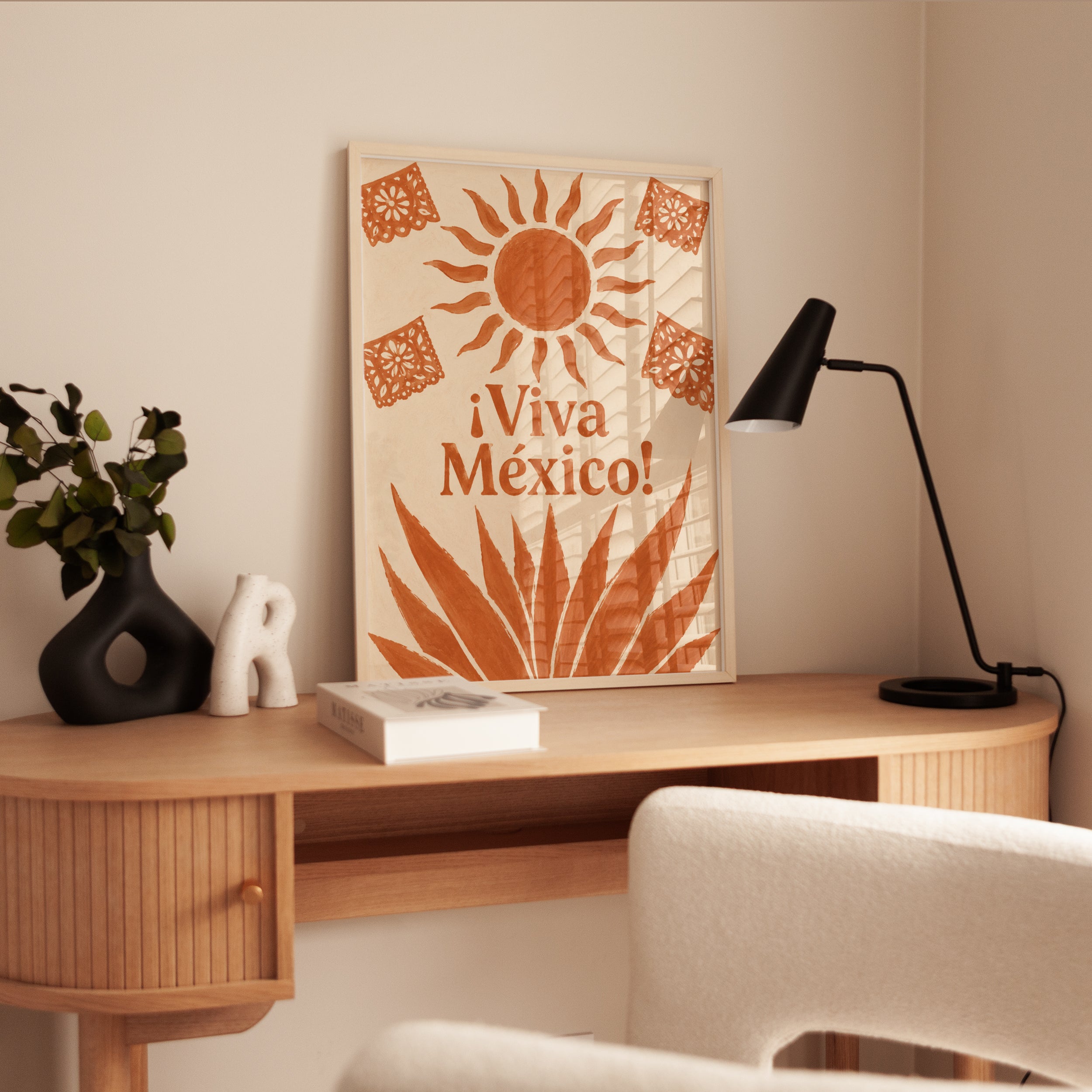Mexican Folk Art Print – Sun Wall Decor - interior
