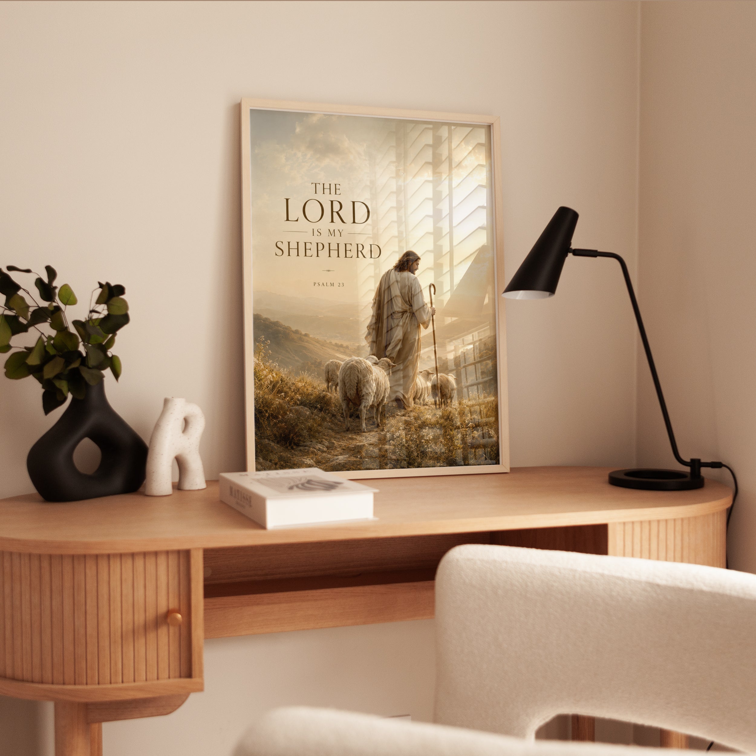 Psalm 23 Wall Art – Scripture Print - interior