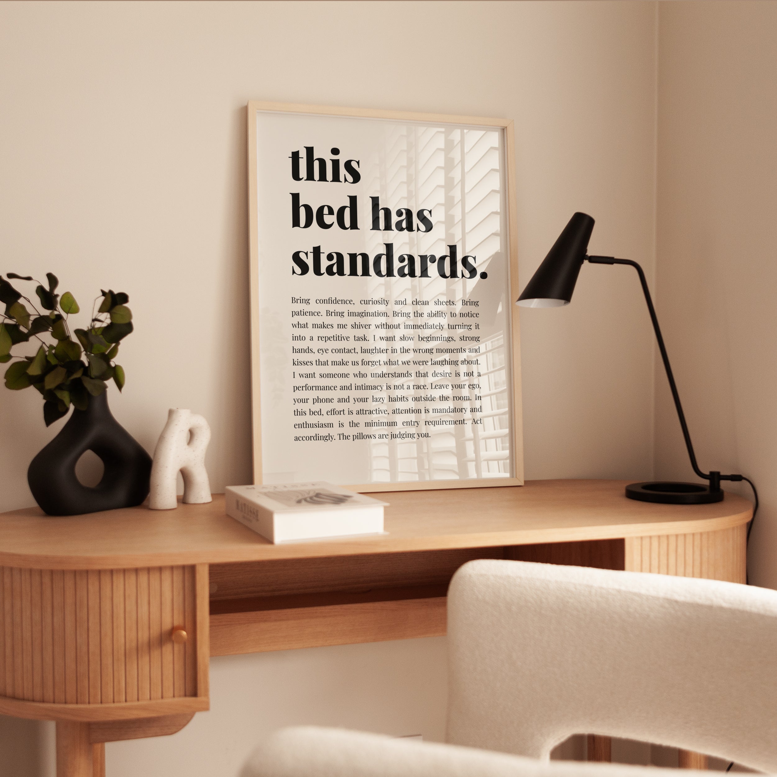 Bedroom Typography Print - interior