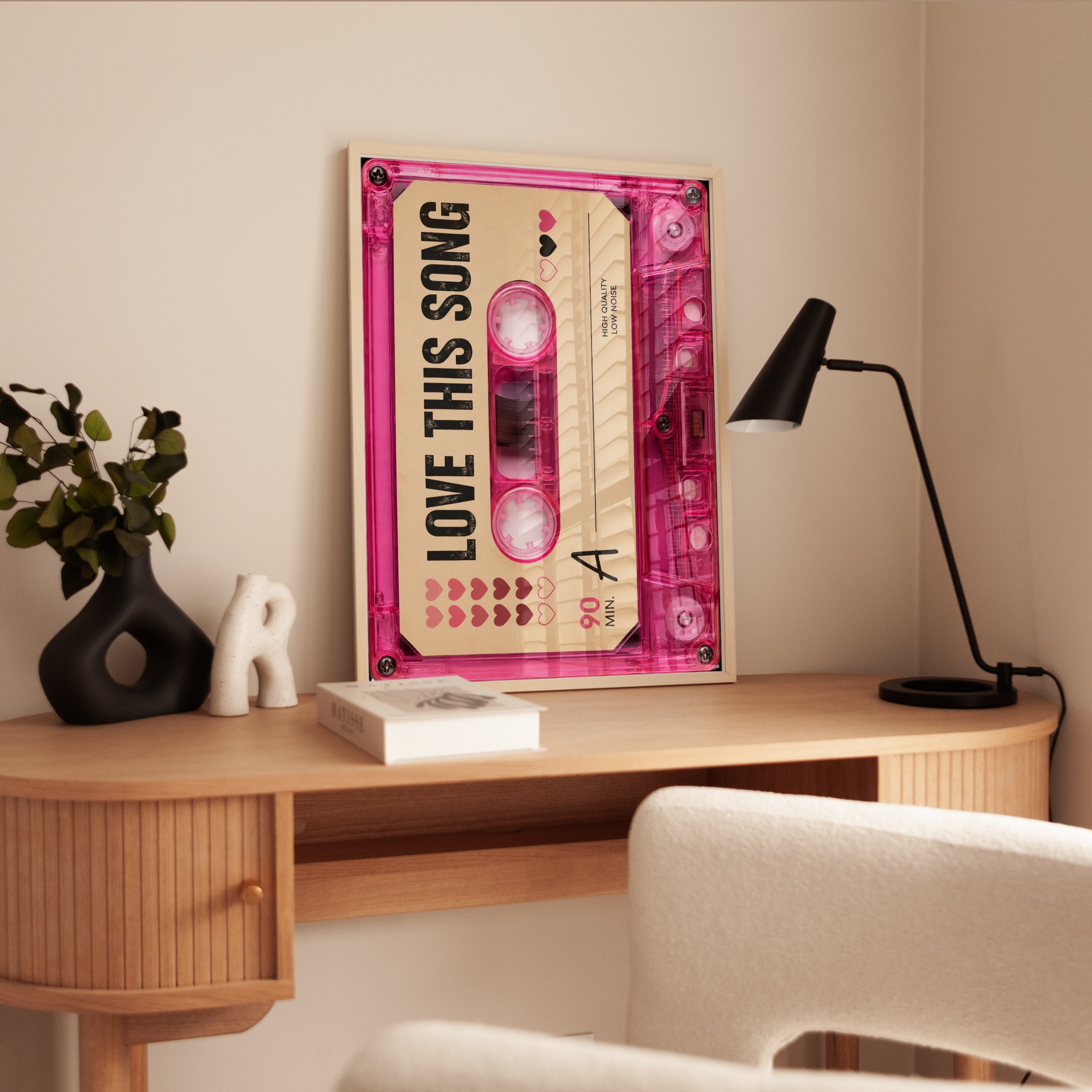 Retro Cassette Tape Print - interior