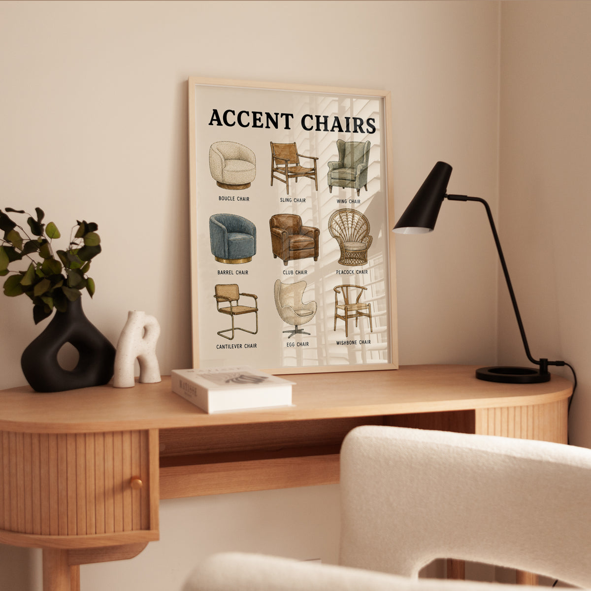 Accent Chair Wall Art: Mid-Century Modern Styles - interior