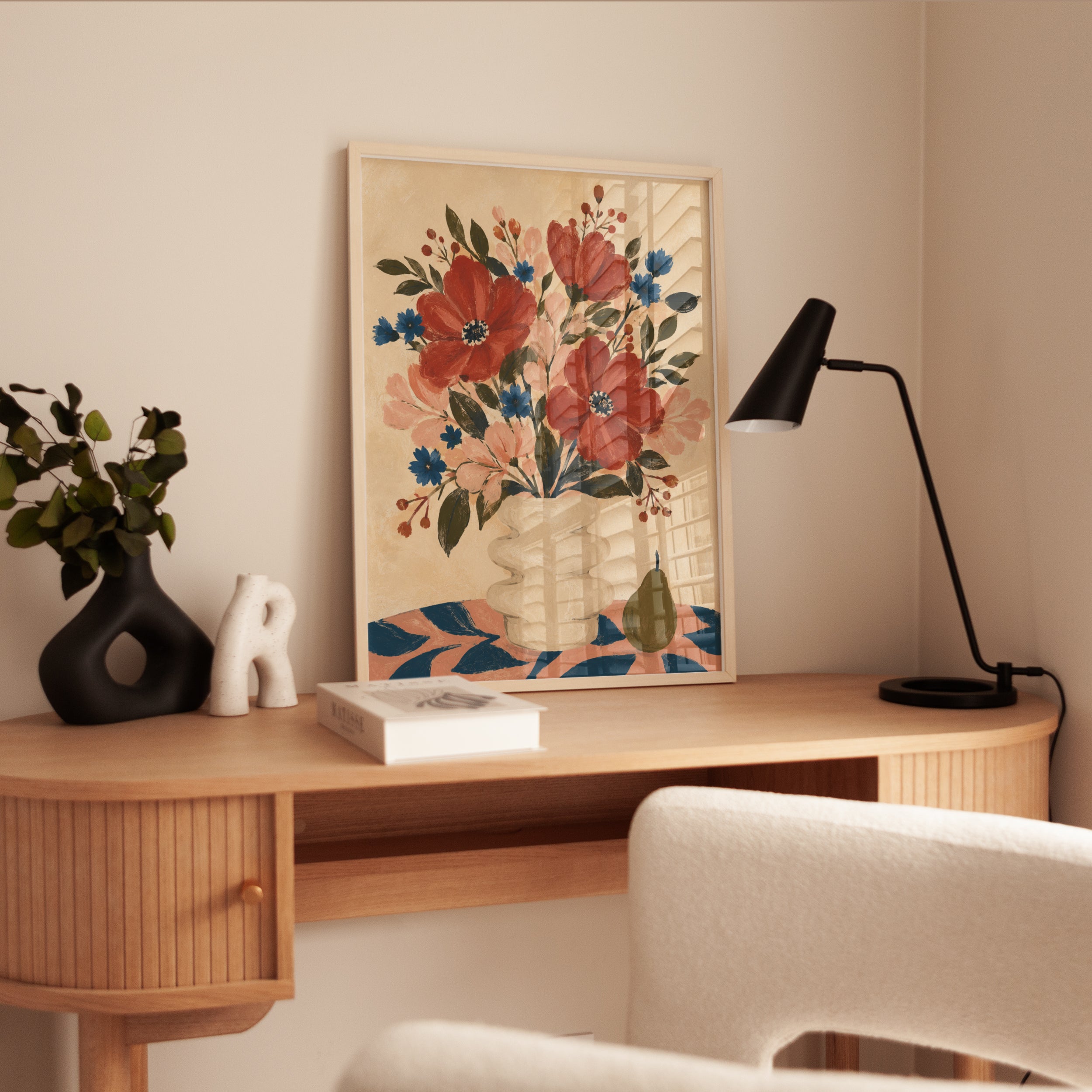 Folk Art Floral Print - interior