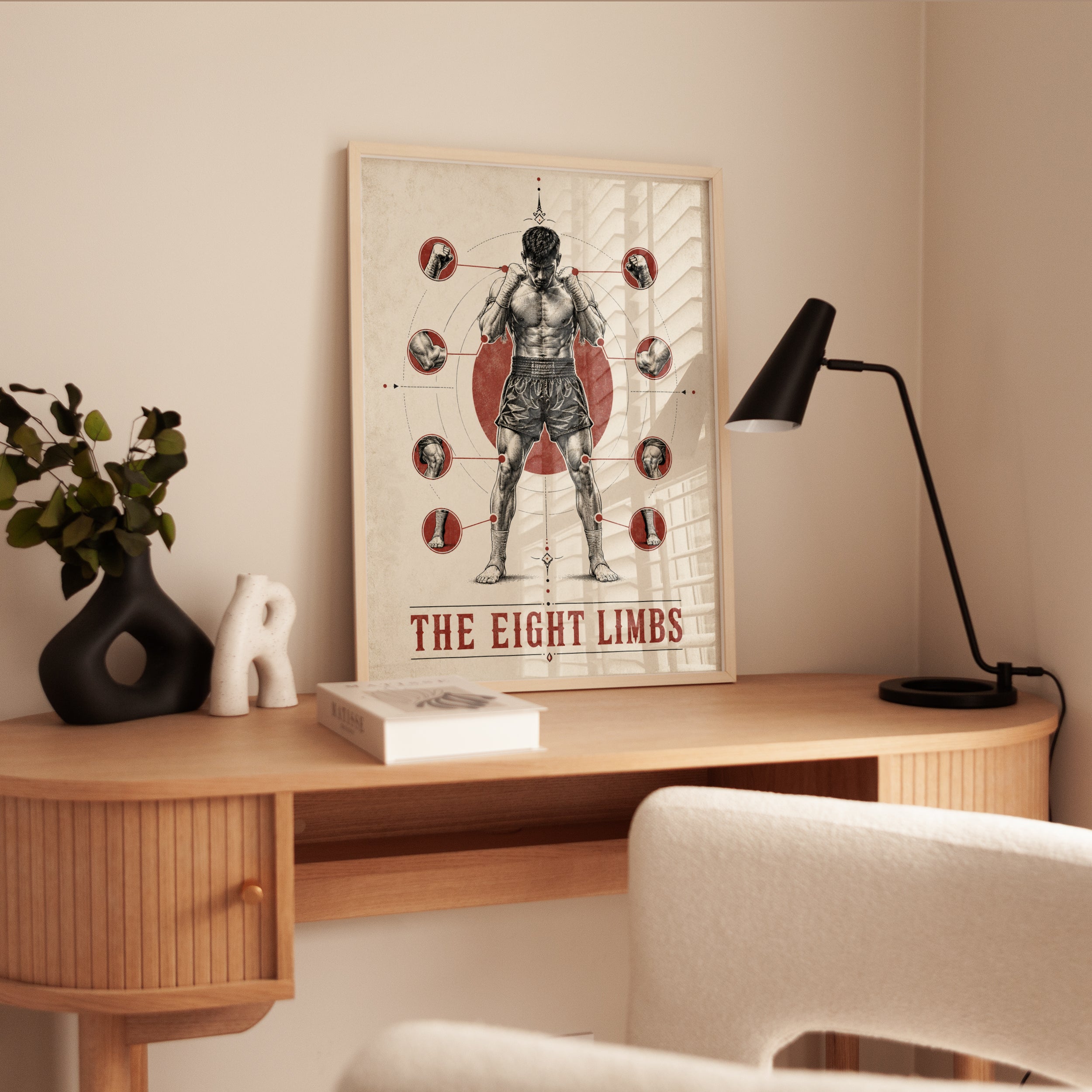 Muay Thai Wall Art – Vintage Boxing Poster - interior