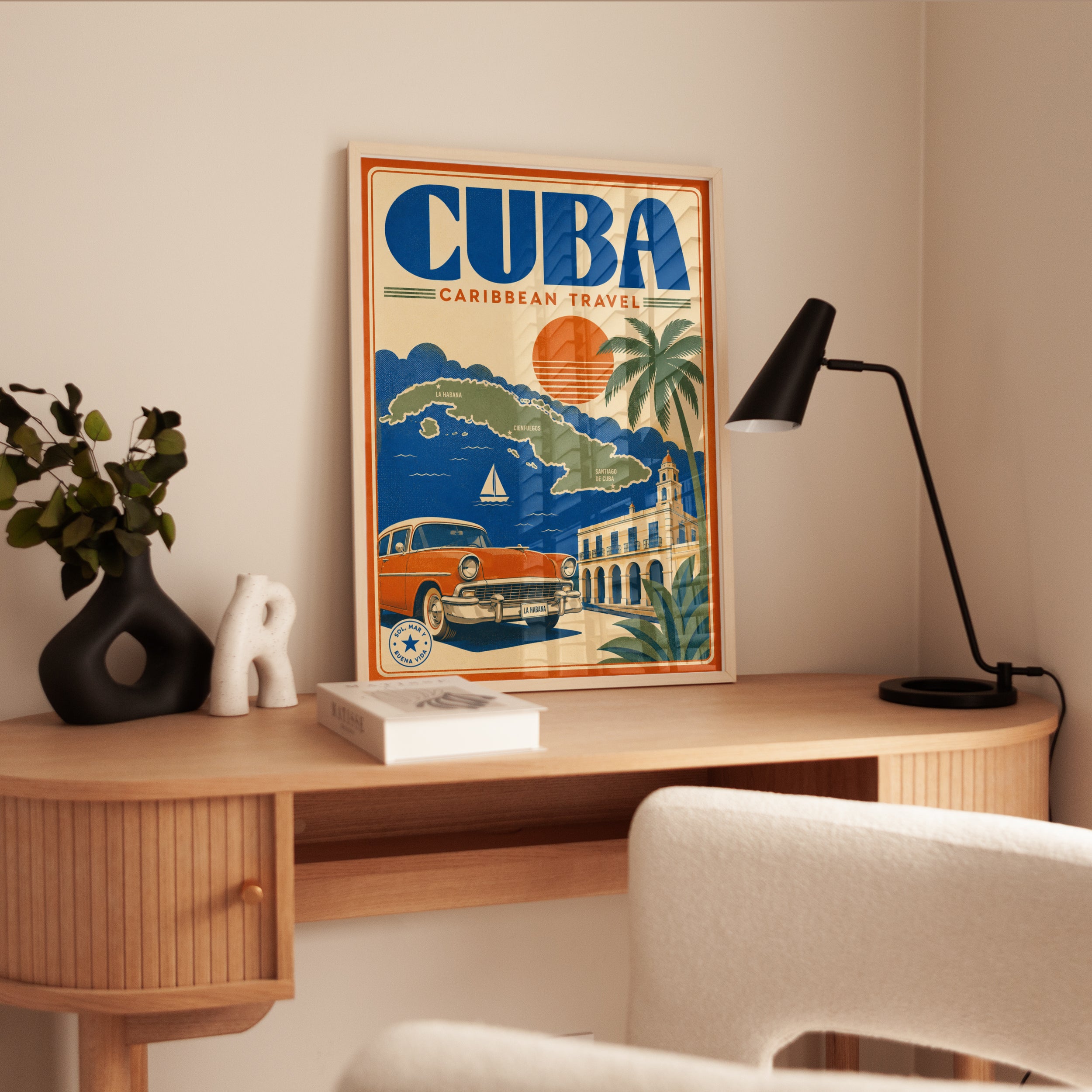Cuba Travel Poster – Caribbean Wall Art - interior