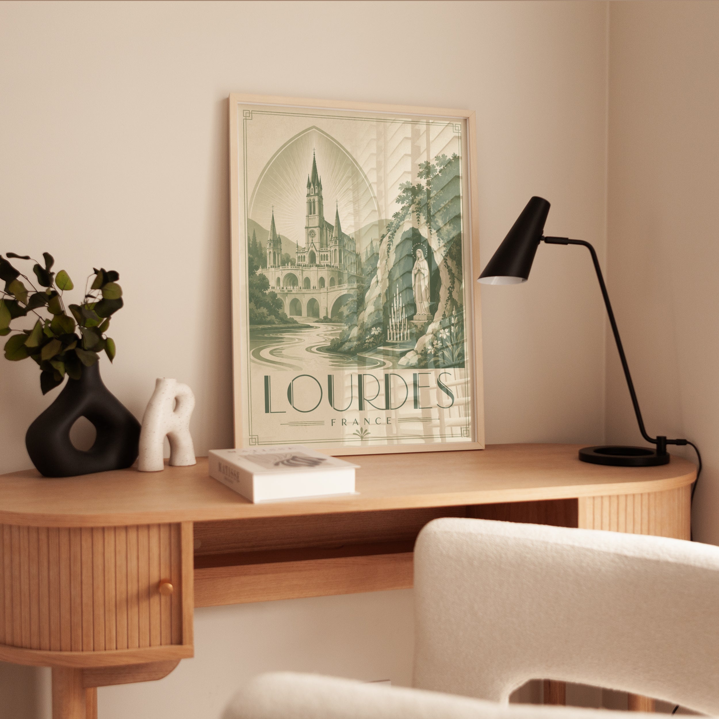 Lourdes France Poster – Vintage Travel Print - interior