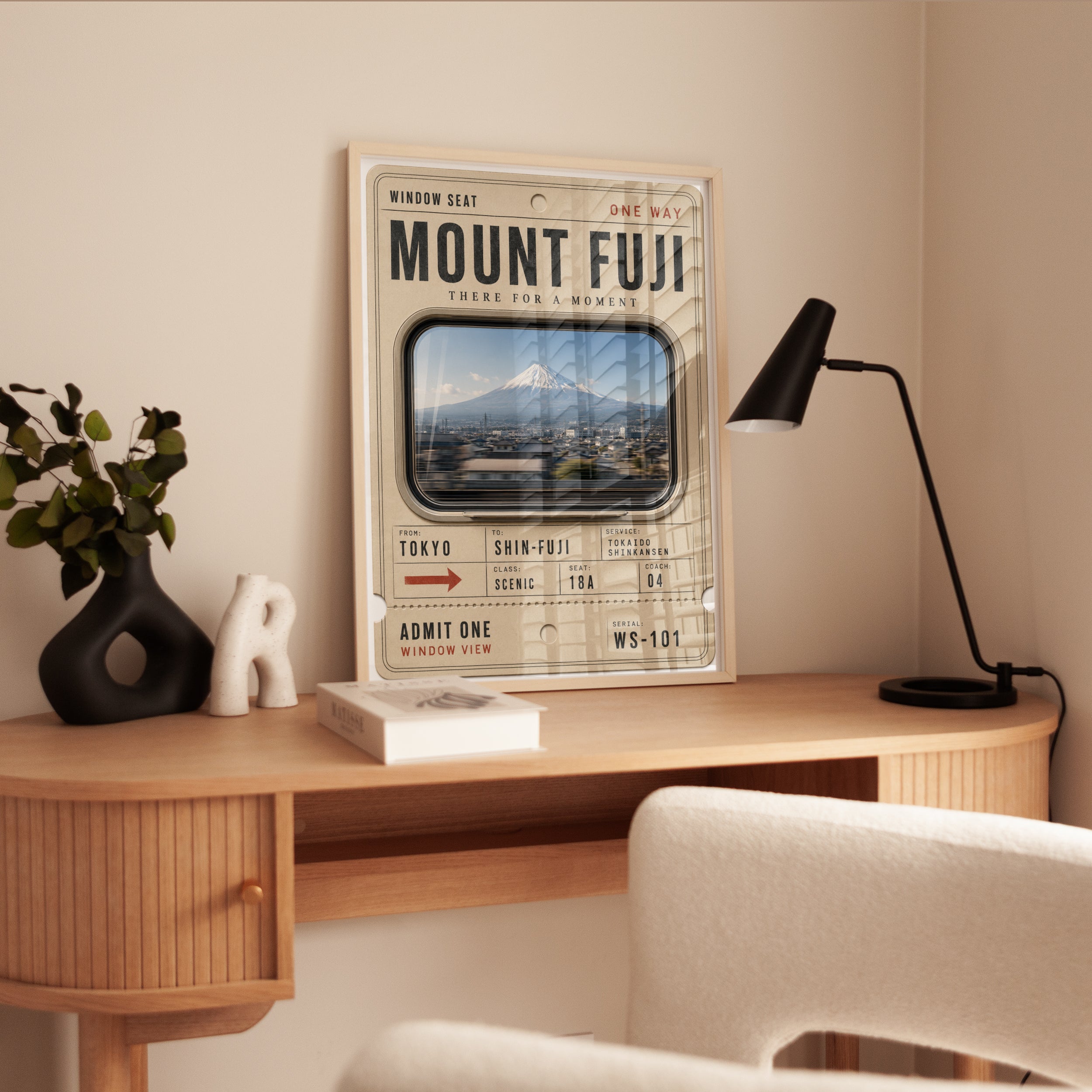 Mount Fuji Travel Poster - interior