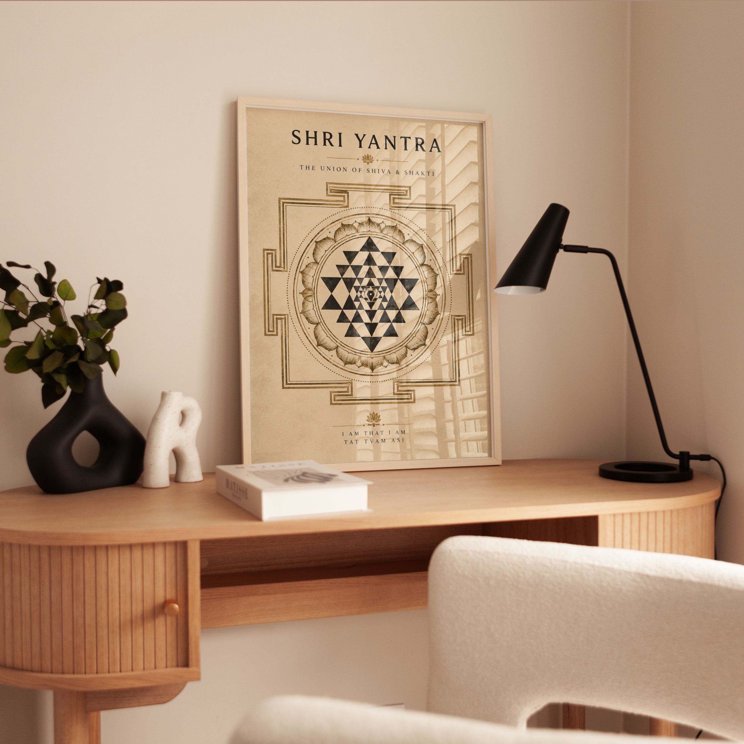 Shri Yantra Sacred Geometry Art Print: Hindu Mandala Design - interior