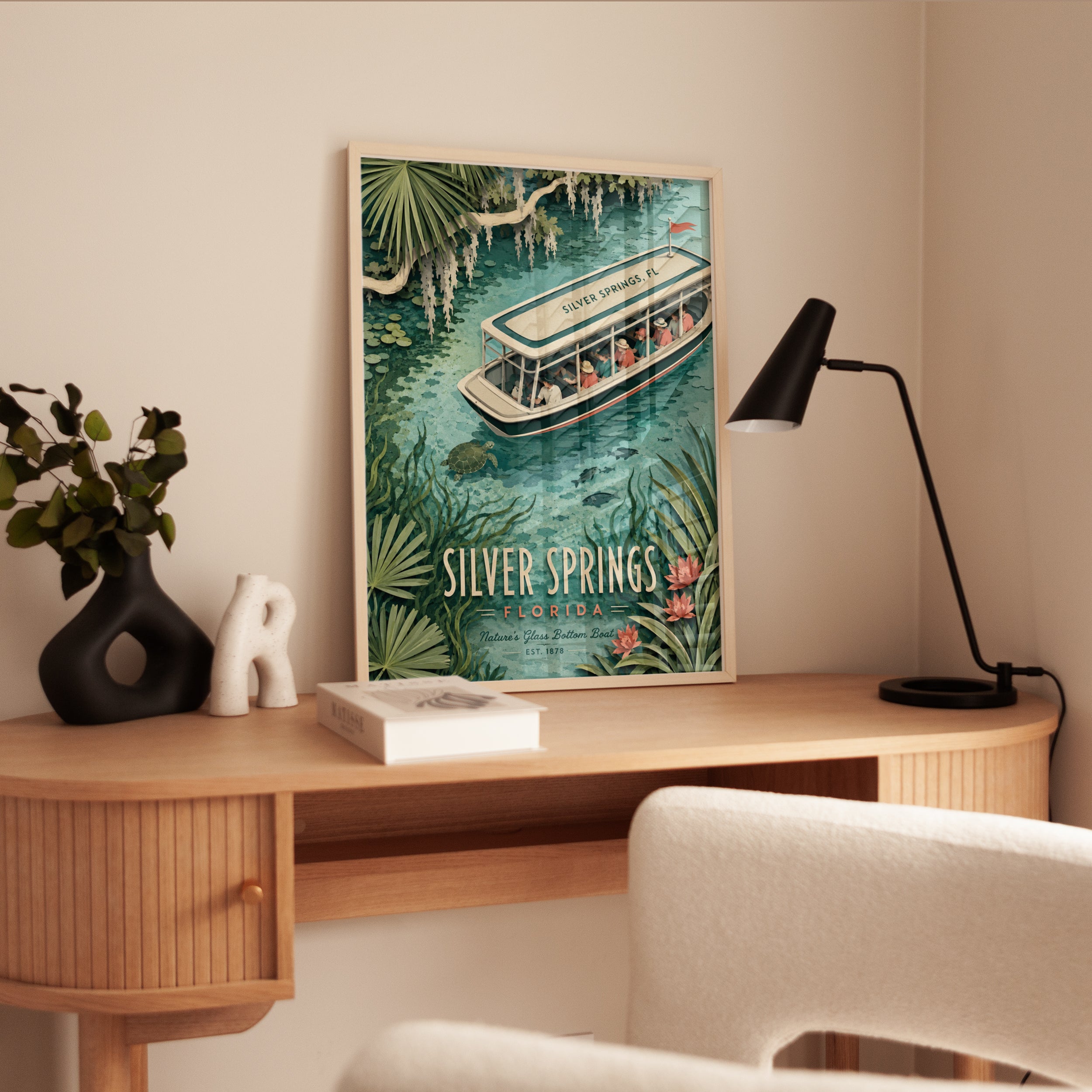 Florida Travel Poster – Silver Springs Print - interior