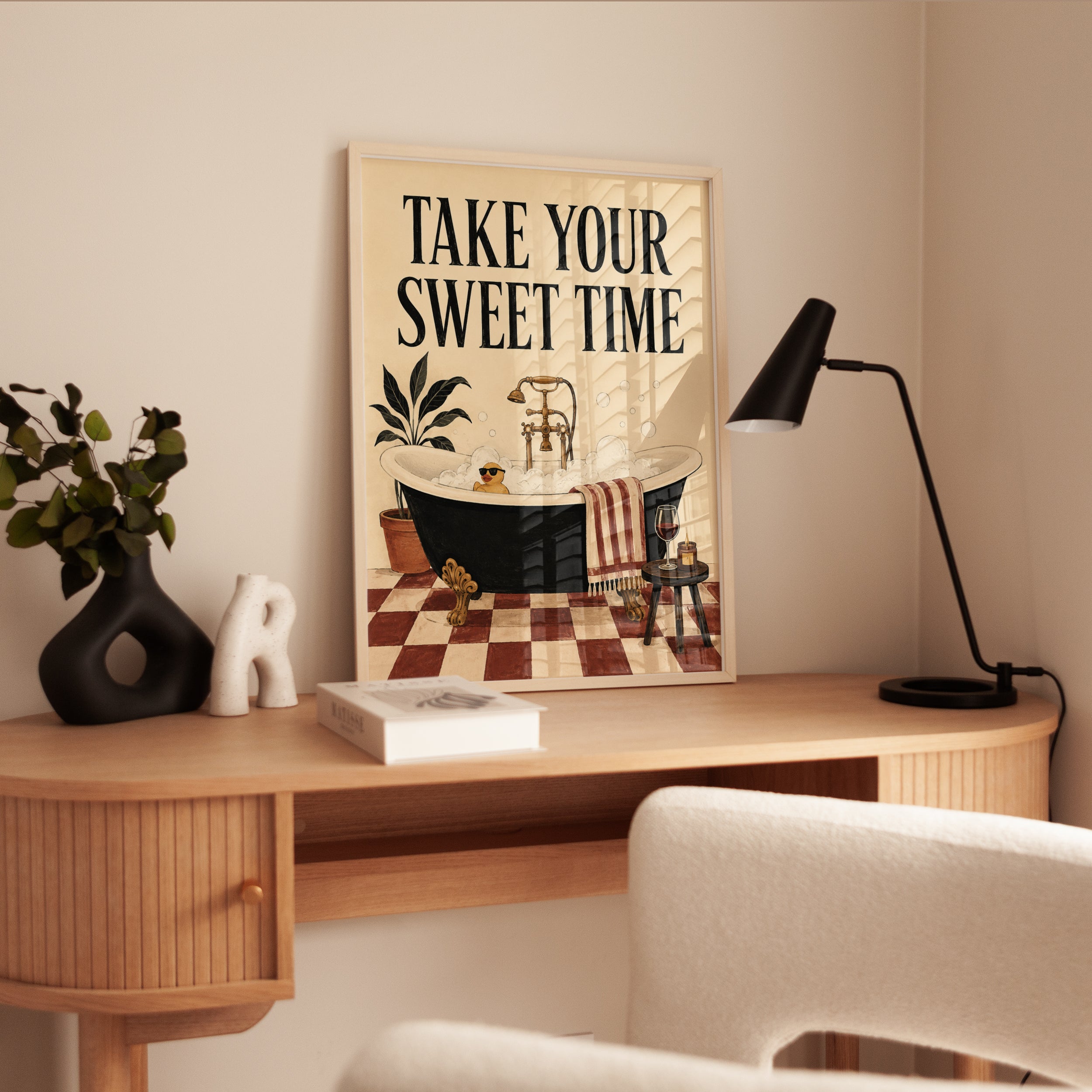 Bathroom Wall Art – Take Your Sweet Time Print - interior