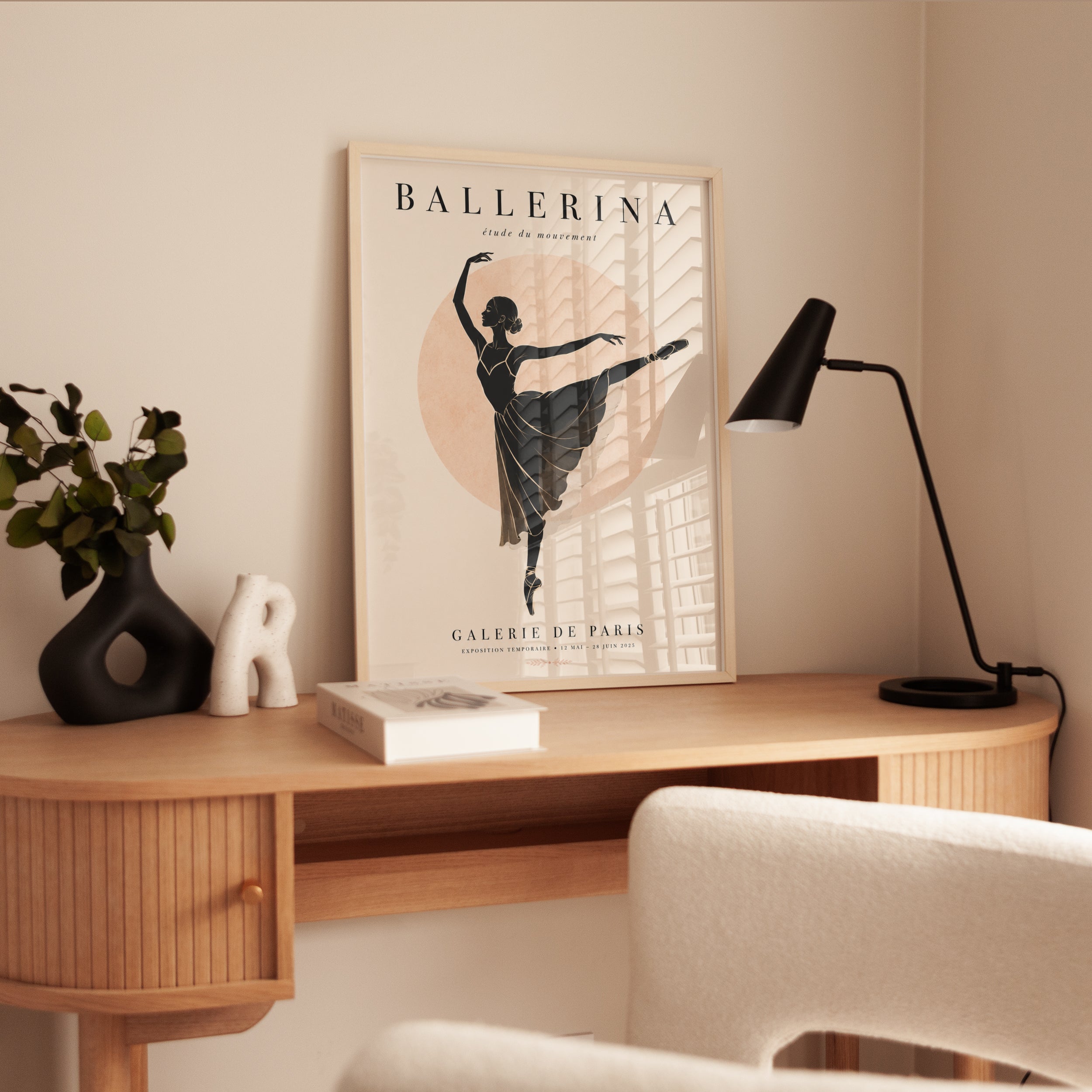 Ballerina Wall Art – Vintage Dance Poster - interior