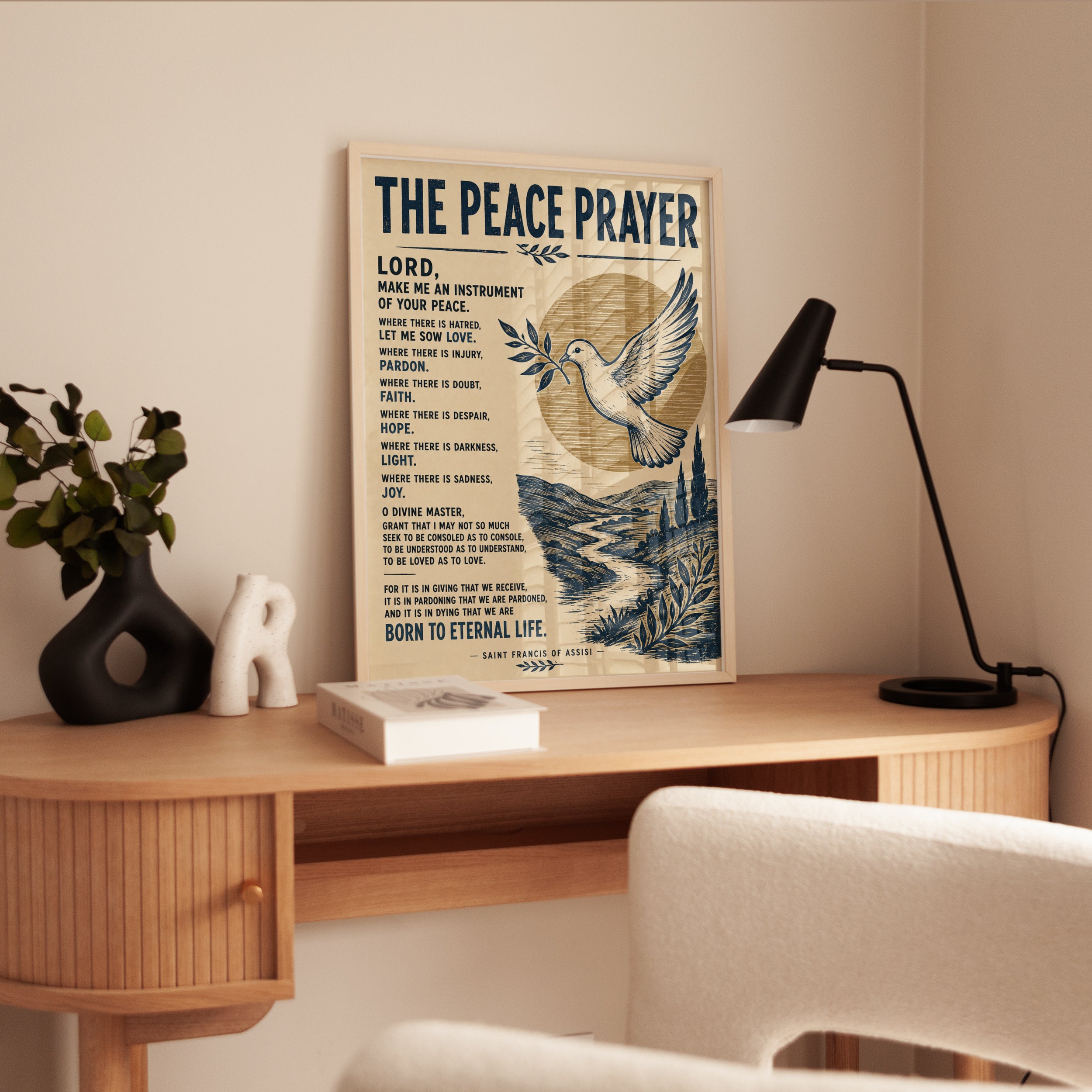 Peace Prayer Wall Art - interior