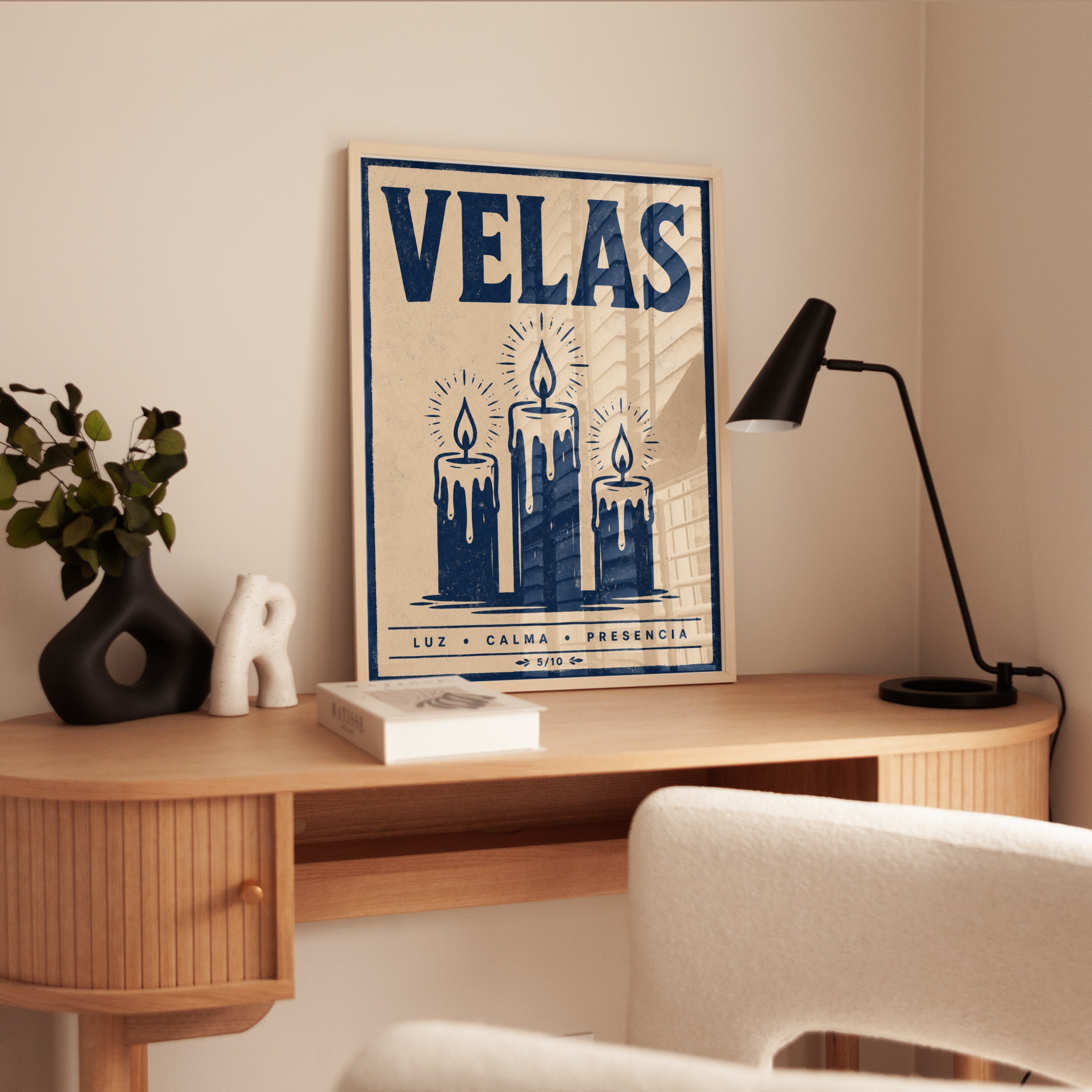 Velas Candle Print: Rustic Spanish Revival - interior