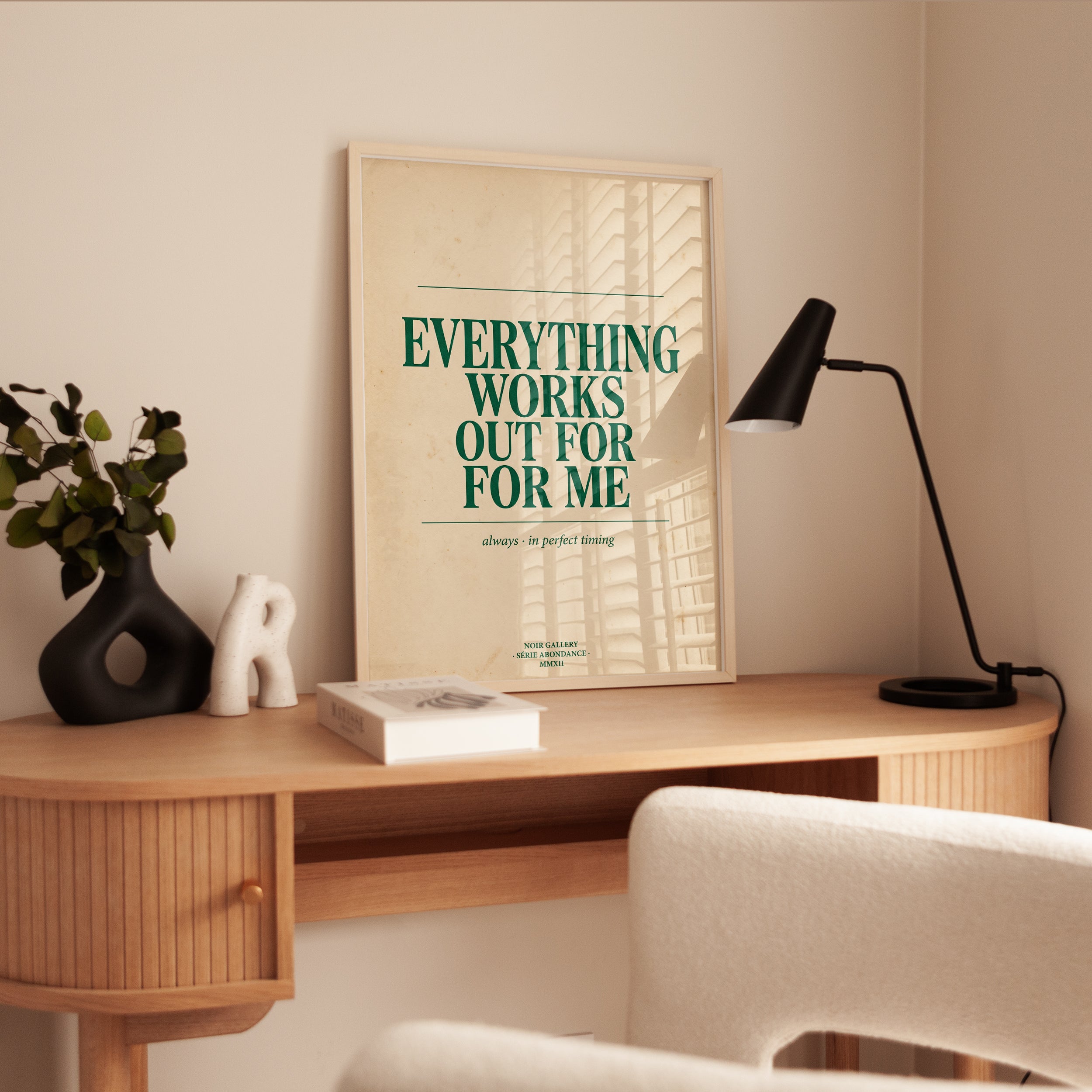 Everything Works Out Affirmation Print - interior