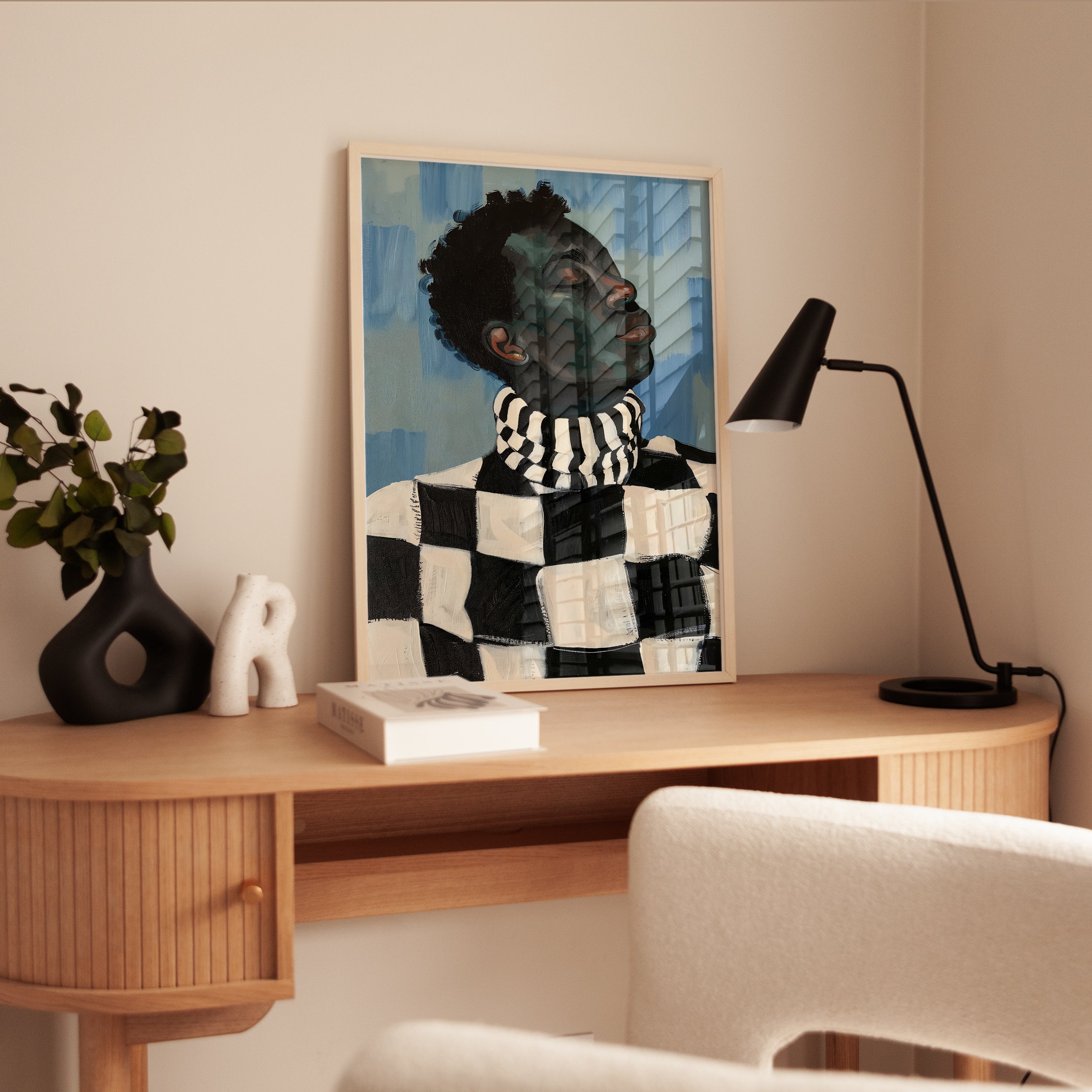 Black Boy Portrait Poster - interior