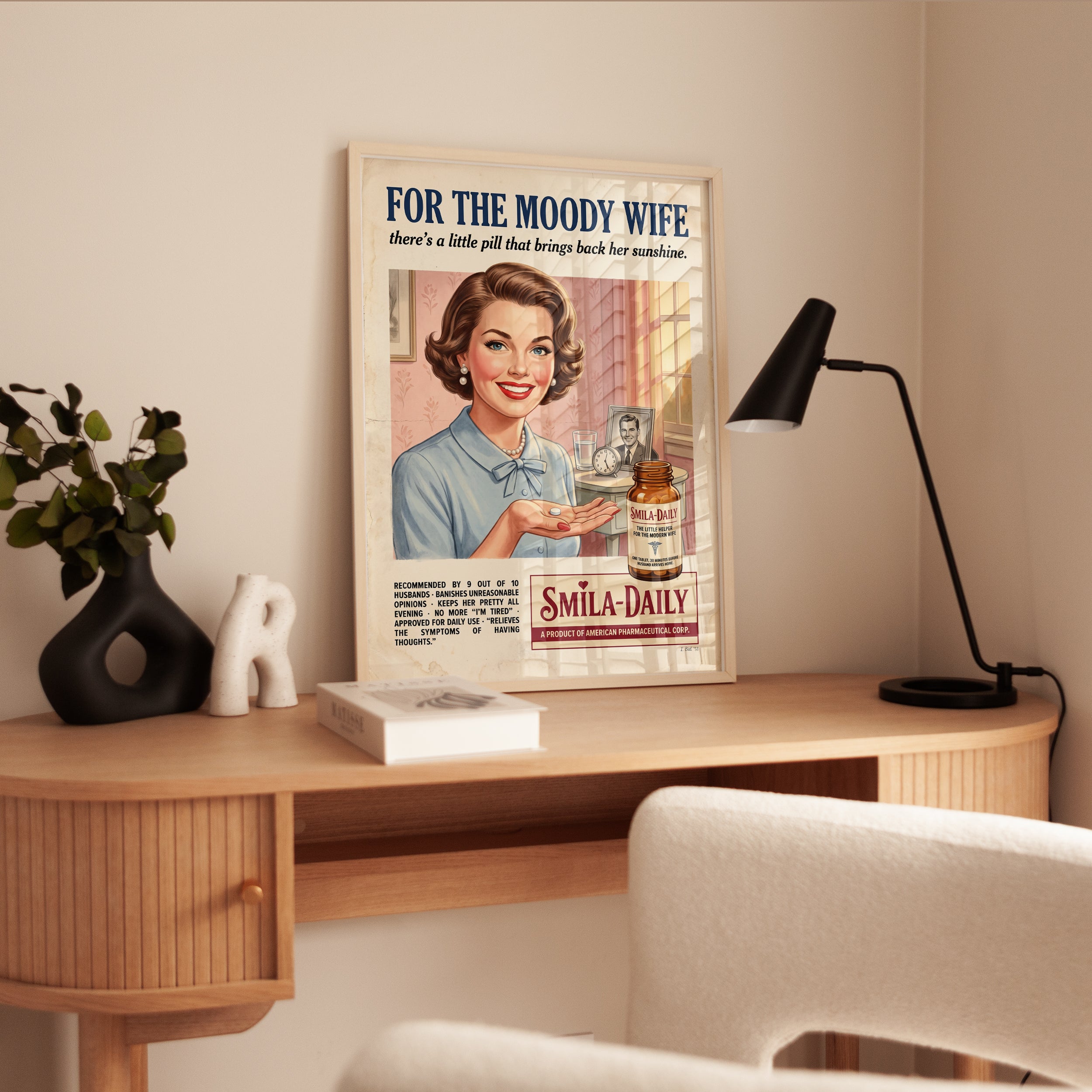 Vintage 1950s Pharmacy Ad Print - interior