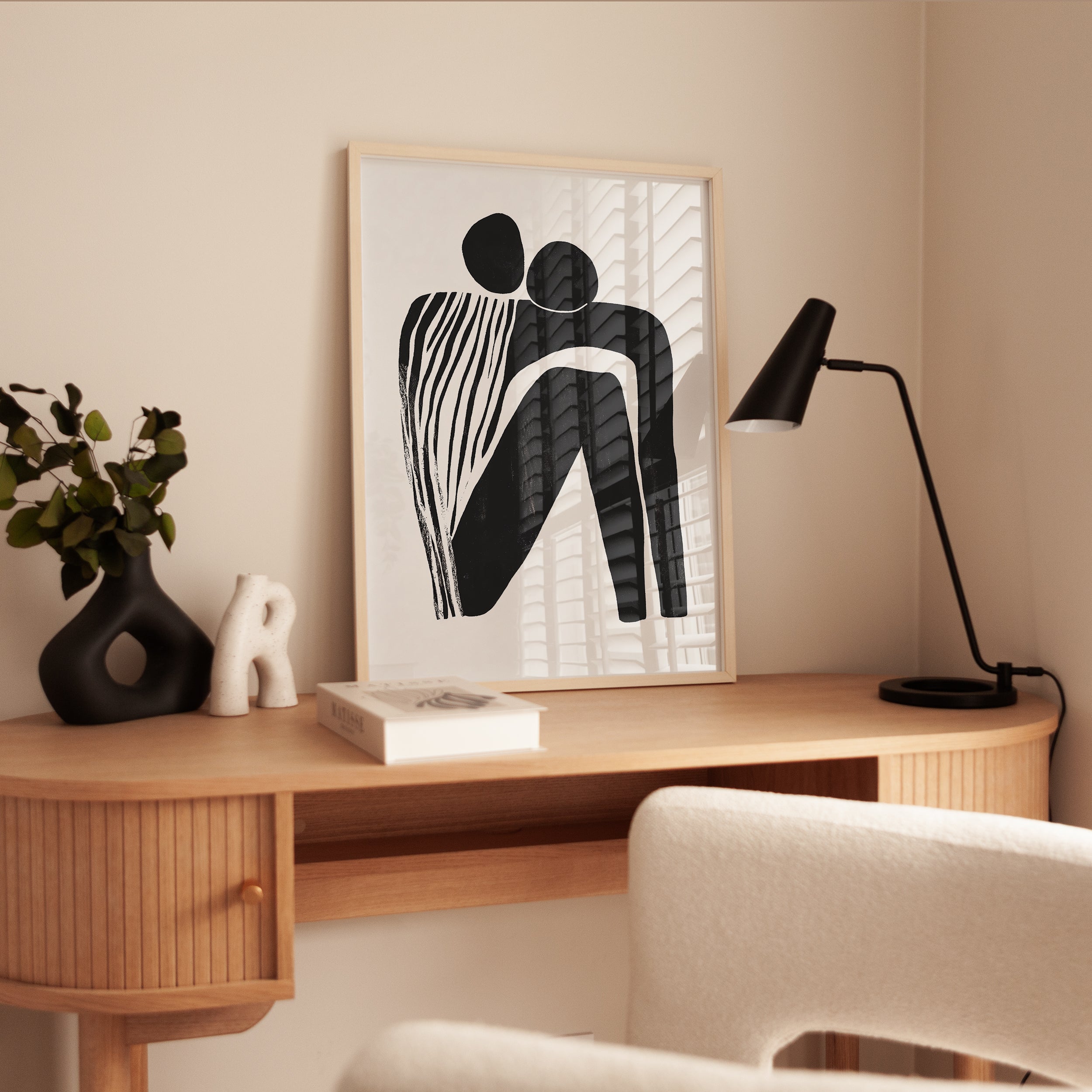 Minimalist Abstract Figures Art Print - interior