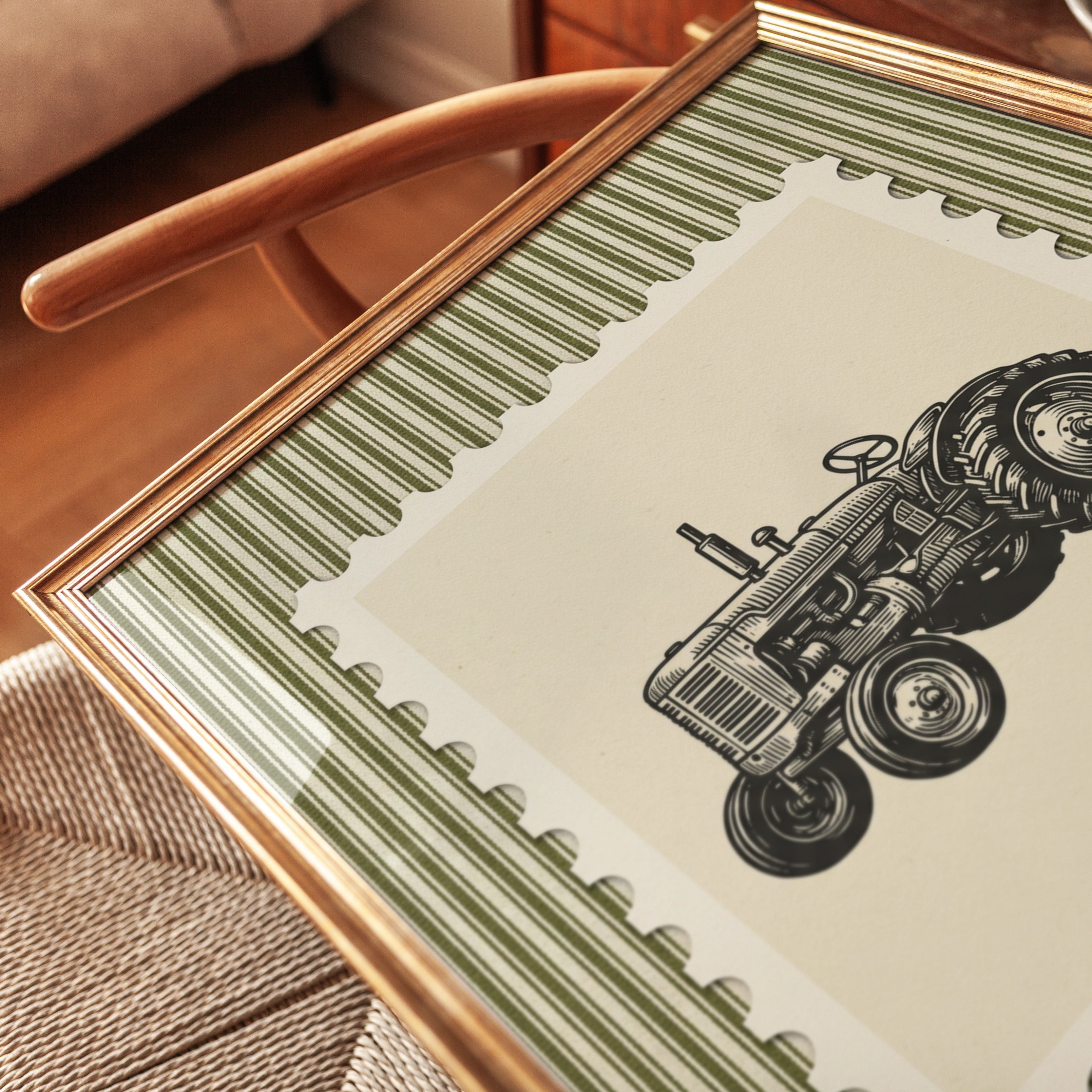 Vintage Tractor Wall Art - detail