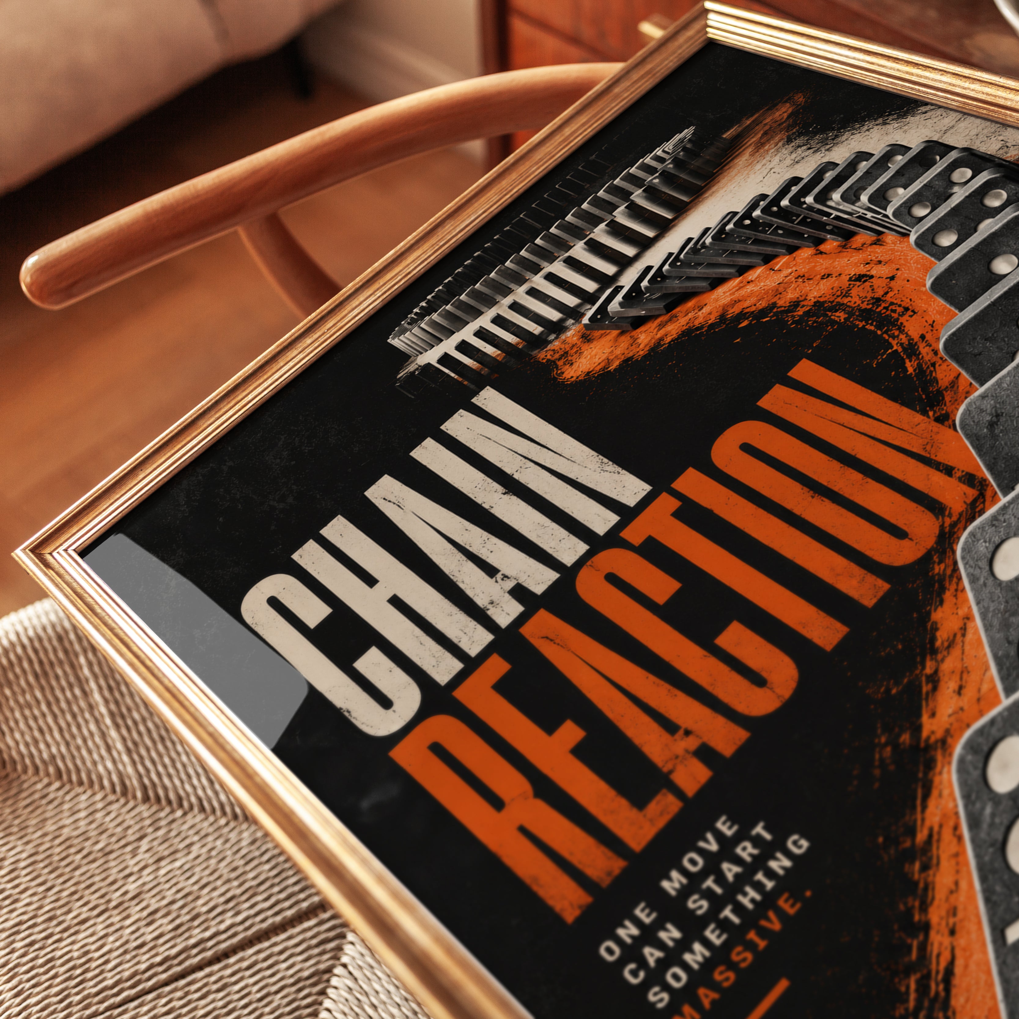 Motivational Wall Art – Chain Reaction Print - detail