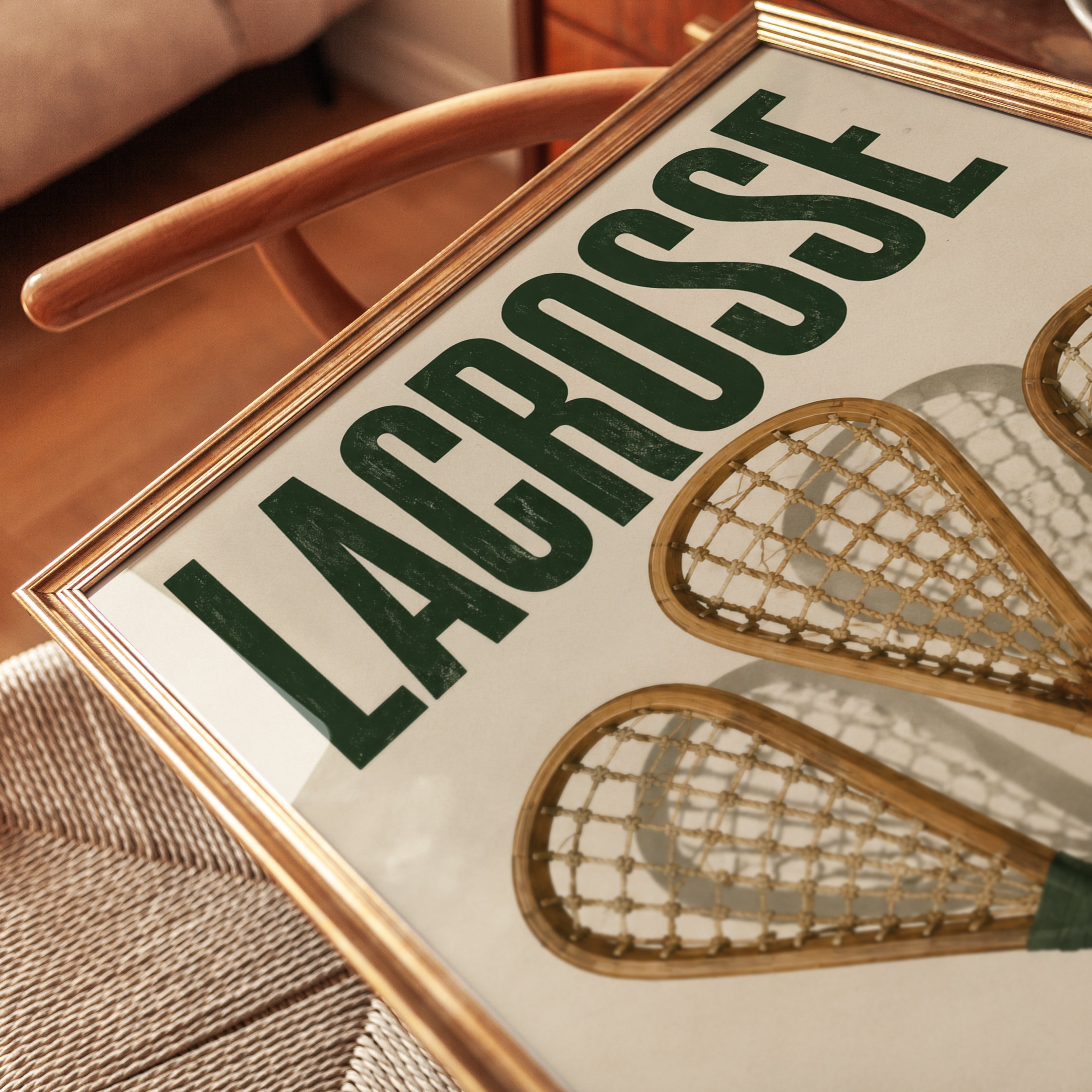 Lacrosse Wall Art – Vintage Sports Poster - detail