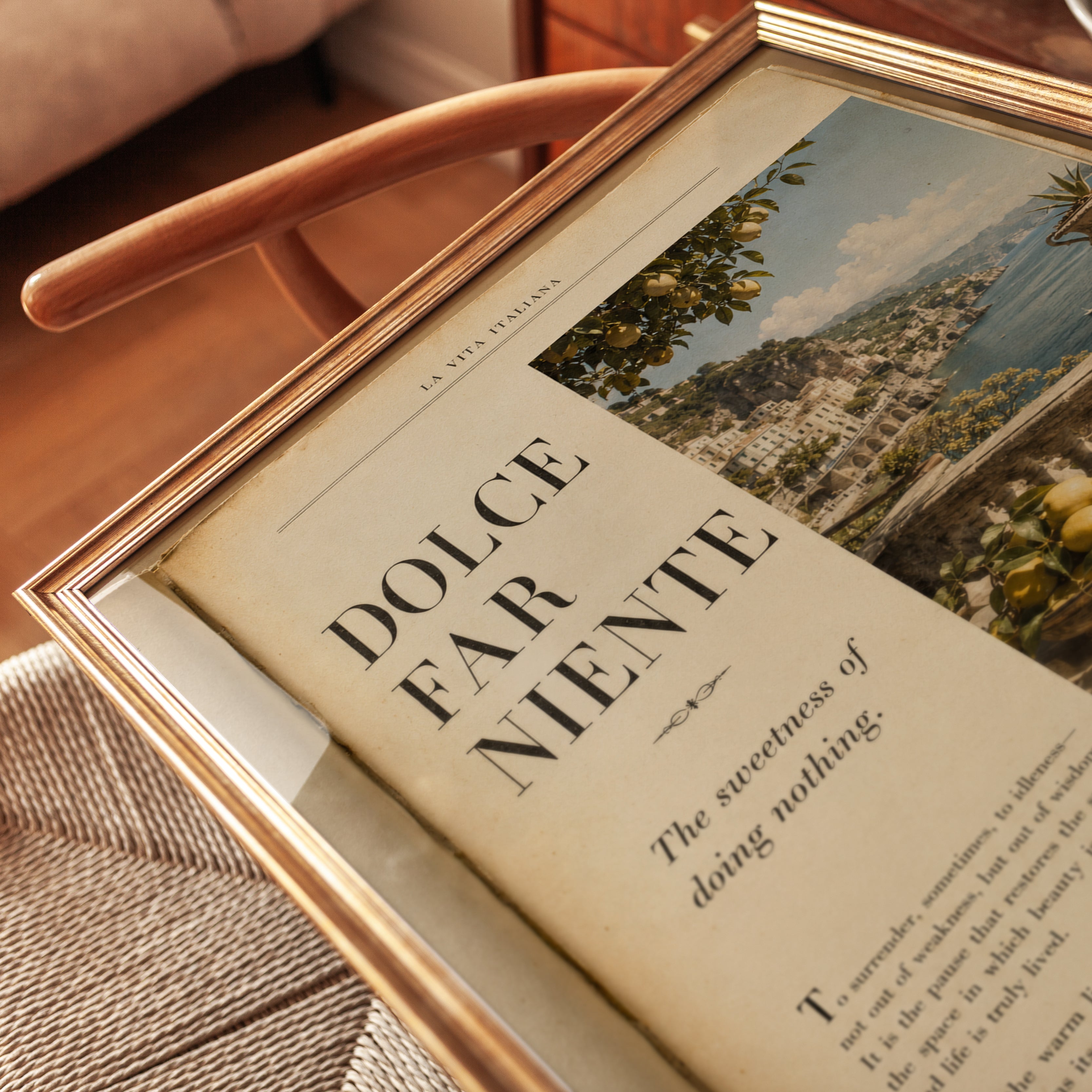 Italian Book Page Art - detail