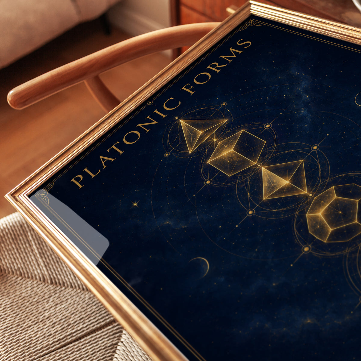 Geometry Wall Art: Platonic Solids - detail