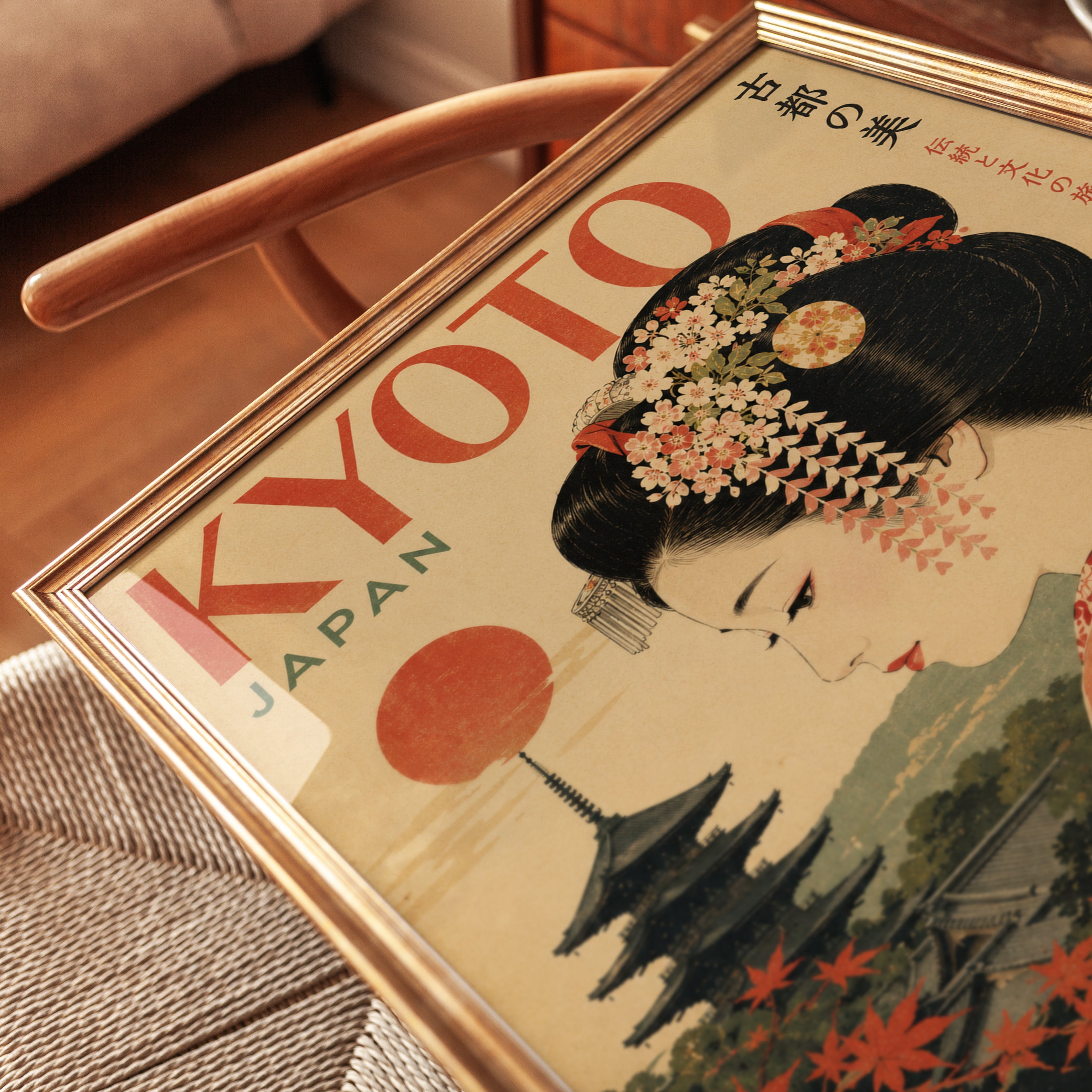 Kyoto Travel Poster – Japan Wall Art - detail