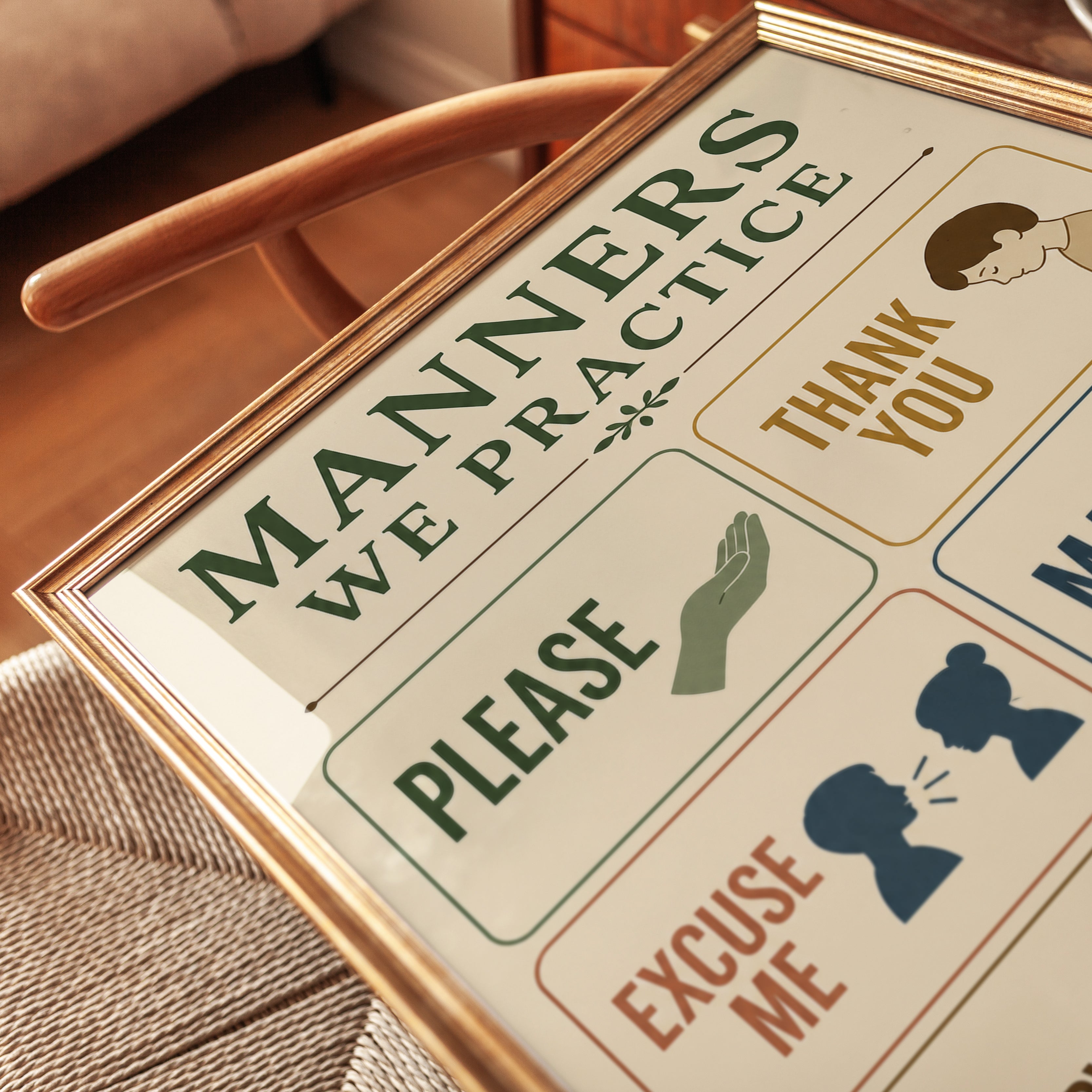 Manners Poster – Good Manners Wall Art - detail