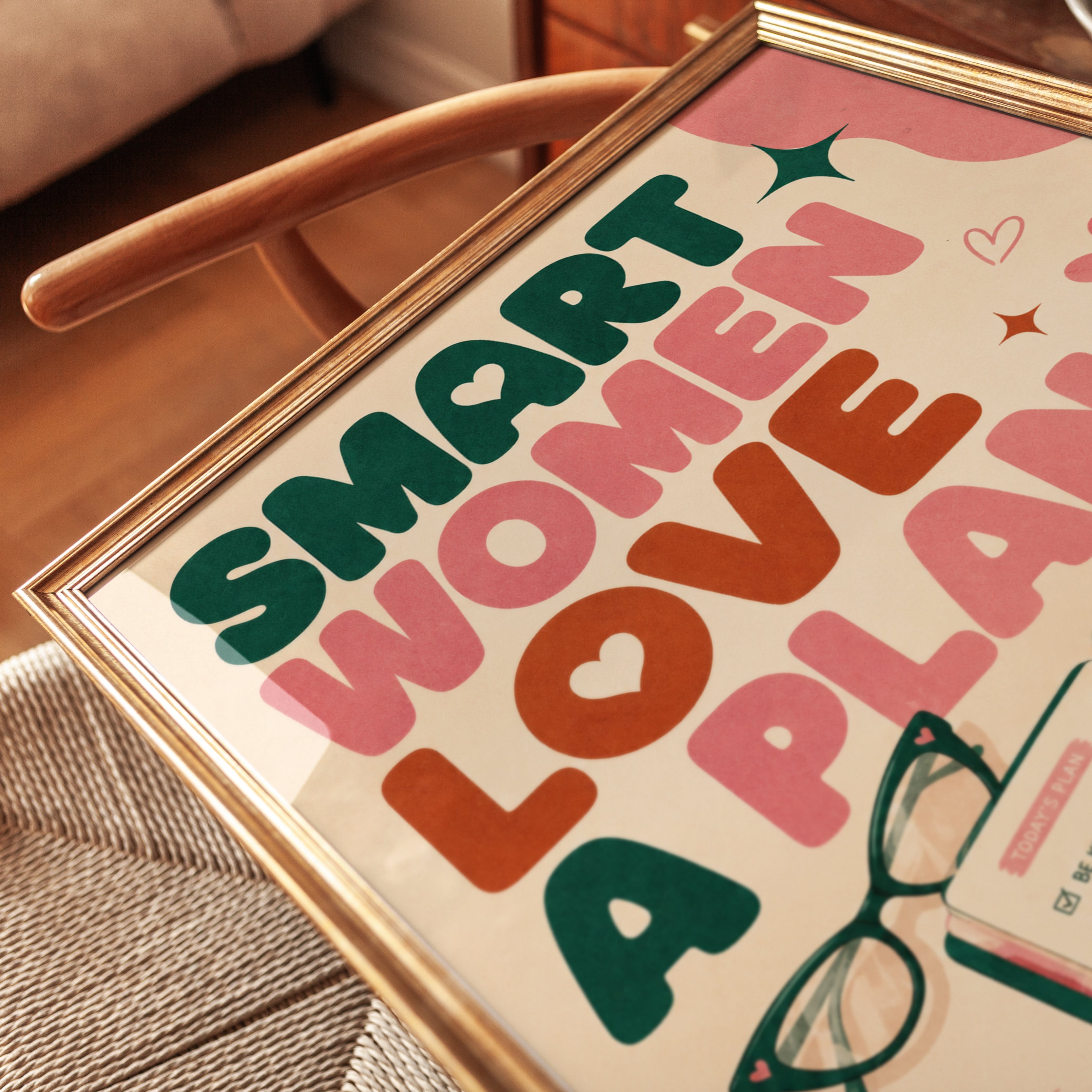 Empowerment Wall Decor: Retro Typography - detail