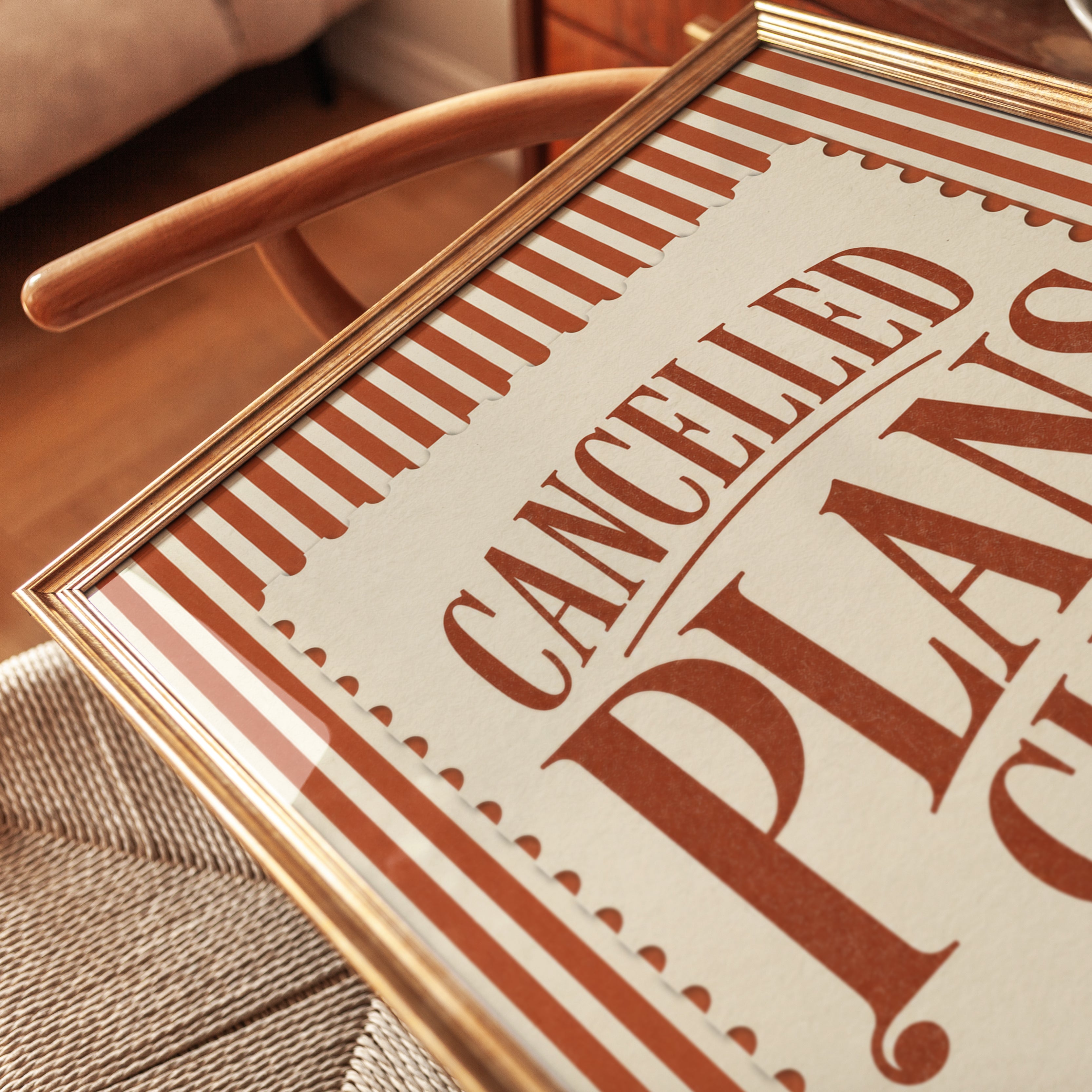 Cancelled Plans Print – Funny Wall Art - detail